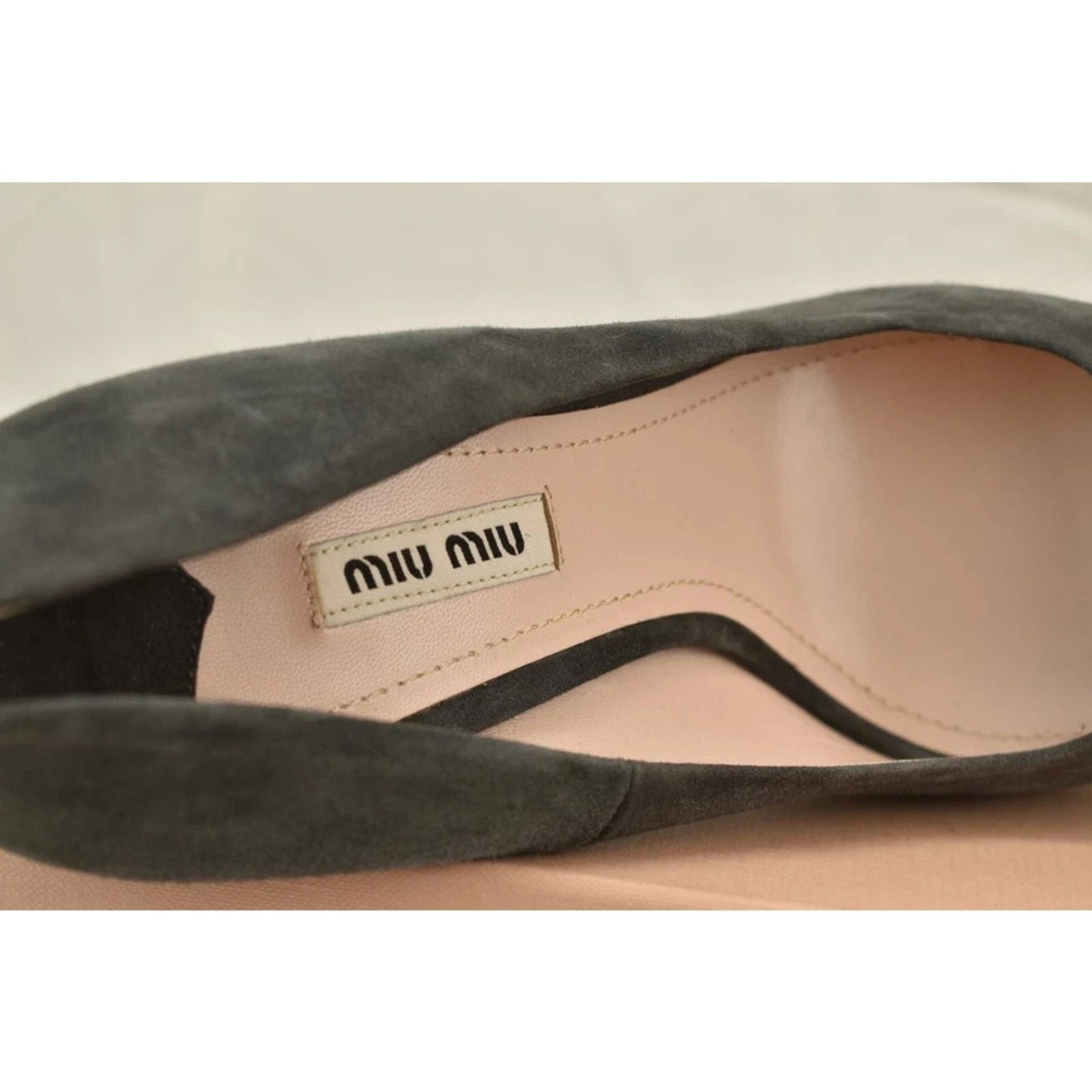 Miu Miu MIU MIU PRADA 5KP219 GRAY SUEDE GLITTER SOLE HEEL PUMPS 40 Size US 10 / IT 40 - 7 Thumbnail