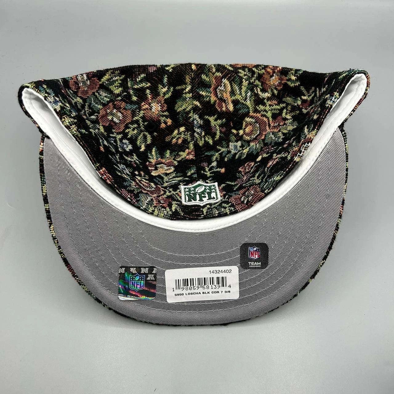 New Era Los Angeles Chargers Hat Men 7 3/8 Black Floral Fitted Cap Size ONE SIZE - 6 Thumbnail