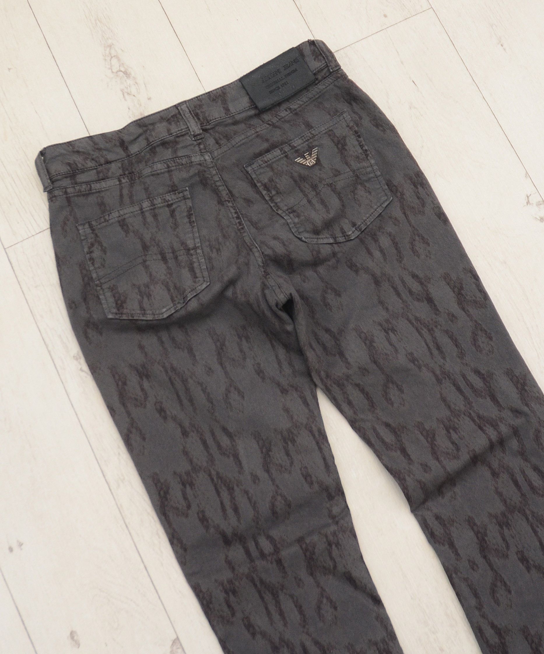 Armani × Emporio Armani × Vintage Armani Jeans Snake Print Denim Skinny Slim Y2K Womenswear Size 27" / US 4 / IT 40 - 8 Thumbnail