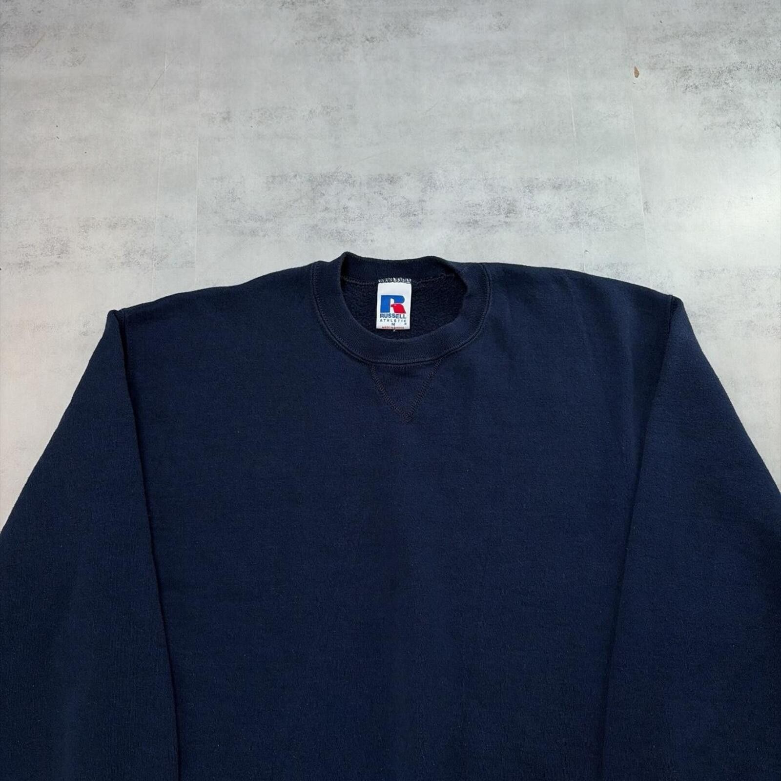Russell Athletic Y2K Navy Russell Athletic Boxy Skater Crewneck Sweater Size US M / EU 48-50 / 2 - 2 Thumbnail
