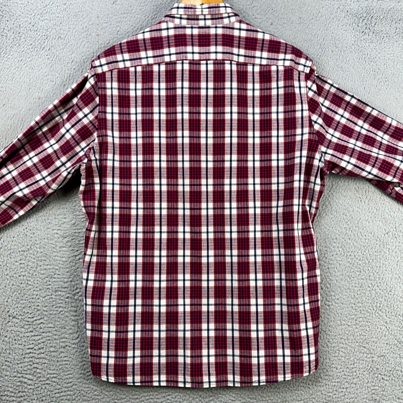 J.Crew J. Crew Shirt Button Up Mens XL Red Blue Plaid Long Sleeve Pockets Regular Fit Size US XL / EU 56 / 4 - 3 Thumbnail