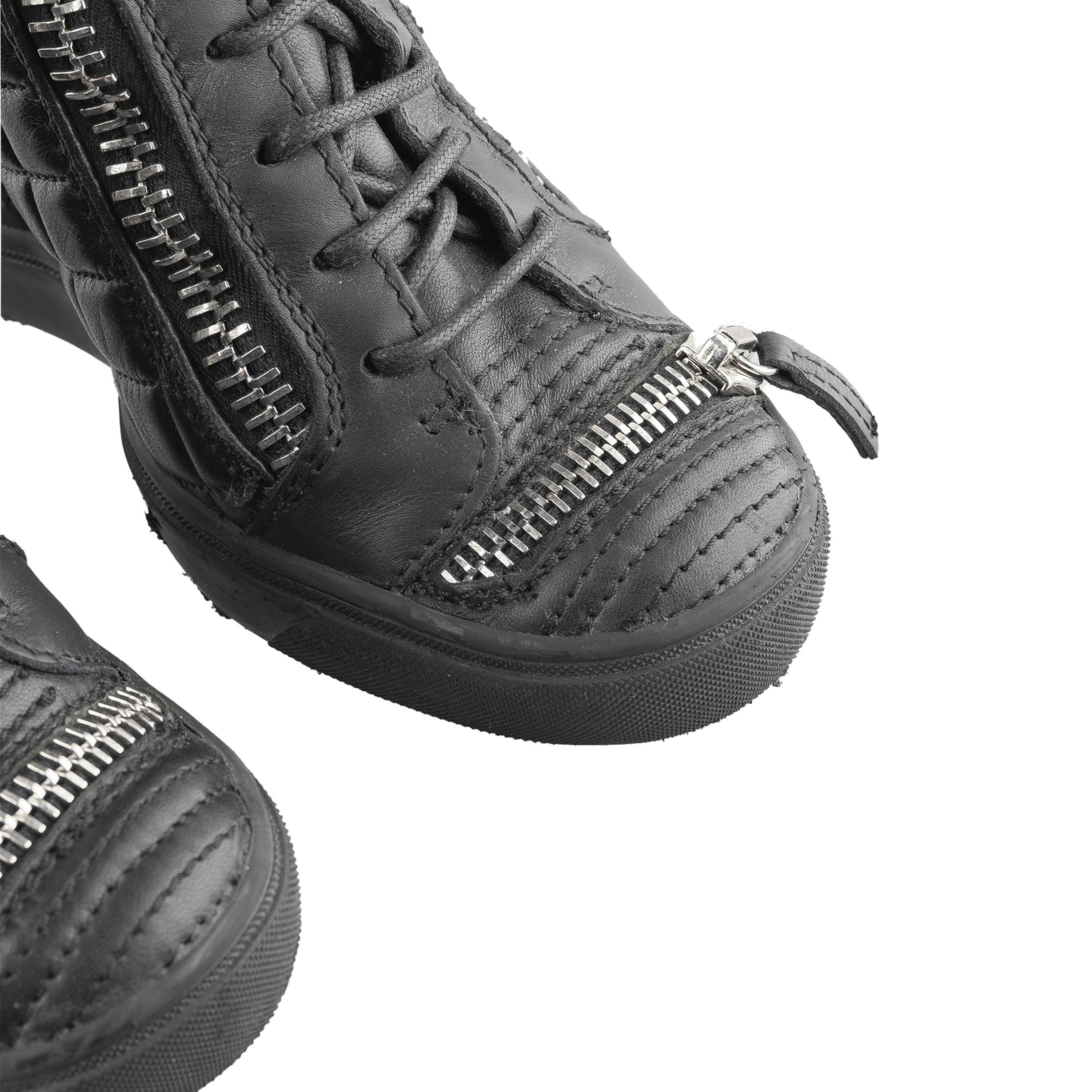 Giuseppe Zanotti Giuseppe Zanotti Black Leather Wedge Sneakers (38 EU) Size US 7 / IT 37 - 10 Thumbnail