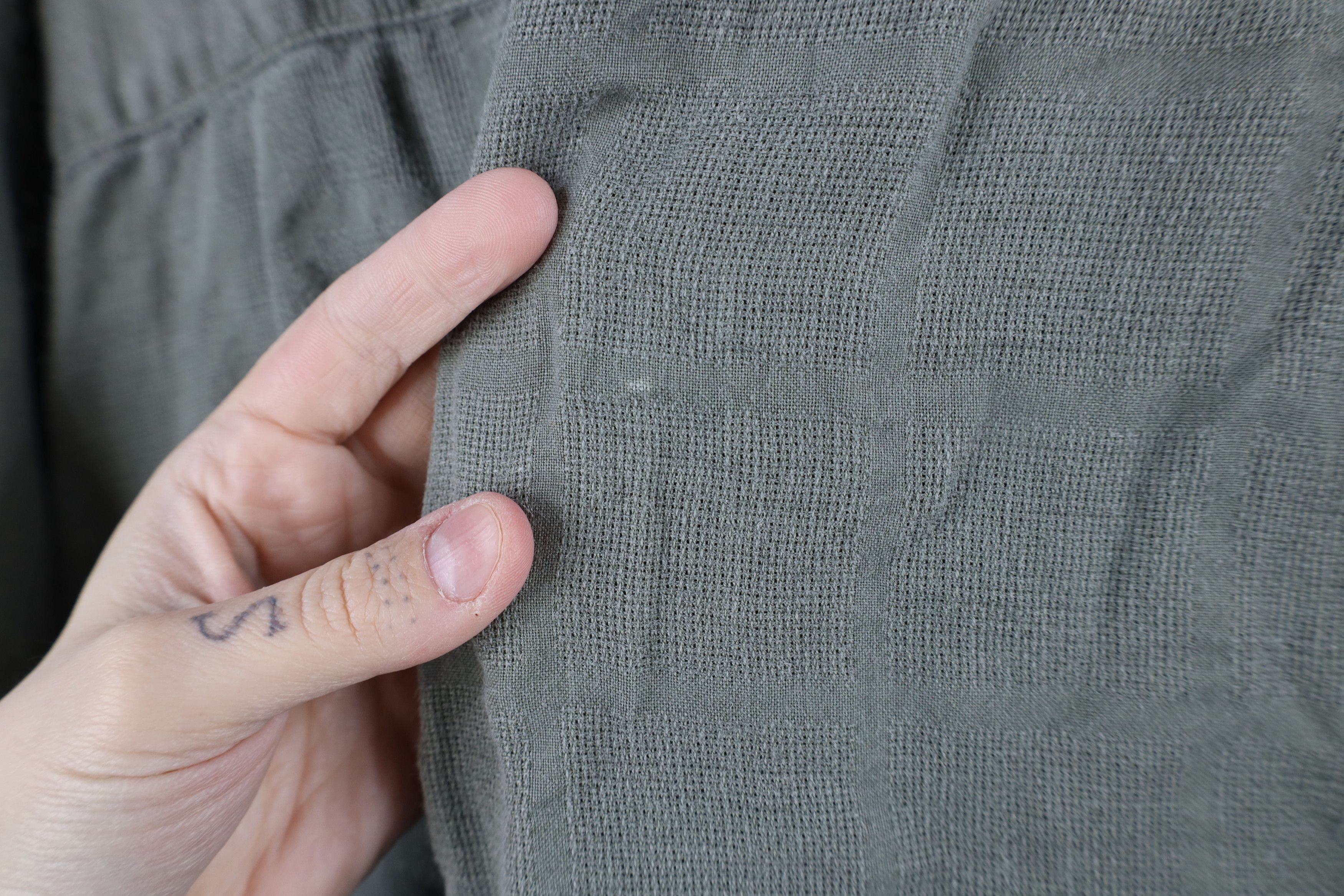 Vintage Vintage 90s Streetwear Weave Collared Button Shirt Green Size US XL / EU 56 / 4 - 8 Thumbnail
