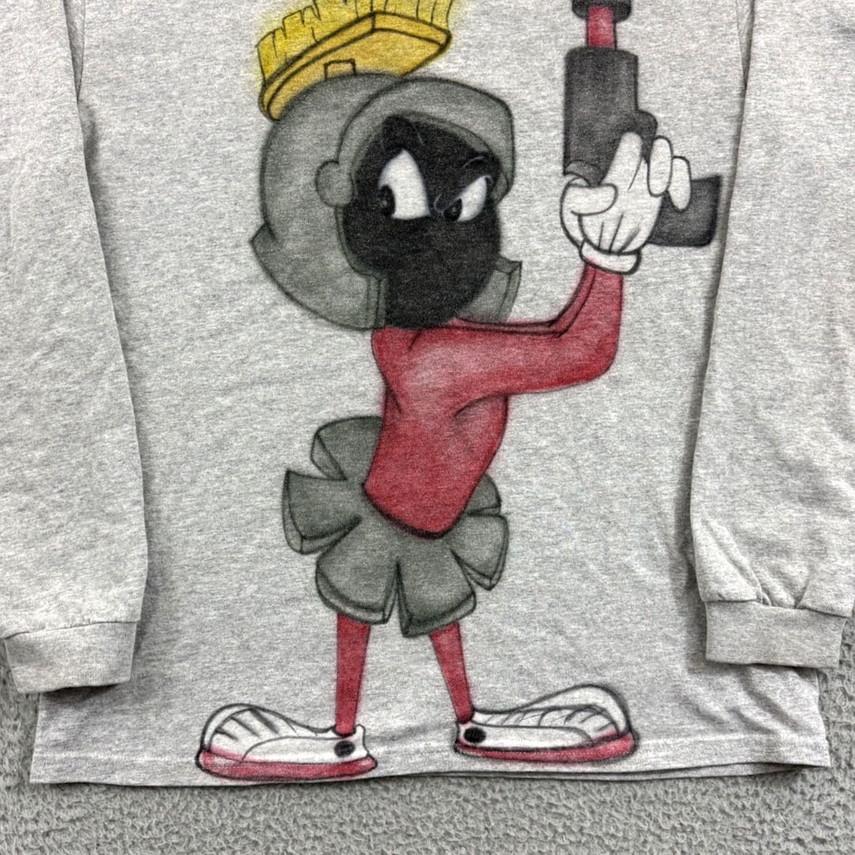 Nike VINTAGE Nike Marvin The Martian Shirt Mens Small 90s Gray Looney Tunes Cartoon Size US S / EU 44-46 / 1 - 2 Thumbnail