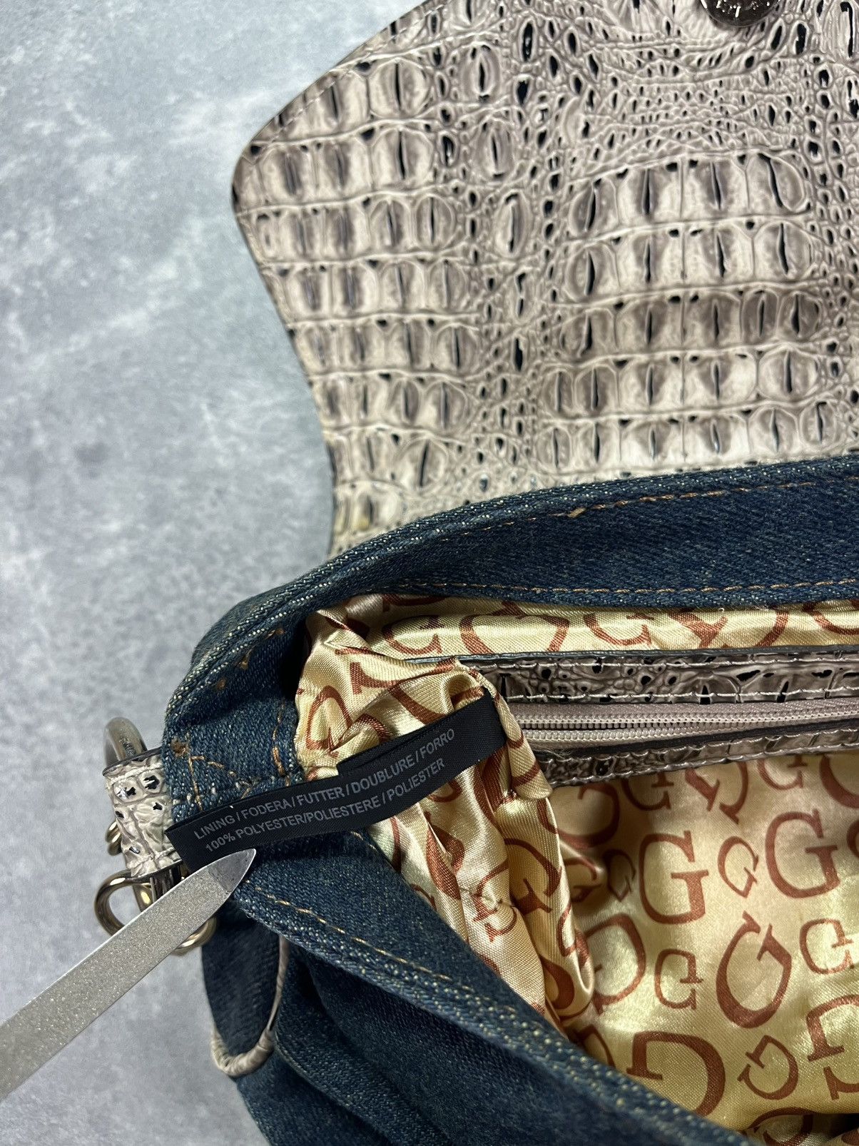 Guess 00s Guess Denim Buckle Y2K Bag Size ONE SIZE - 13 Thumbnail