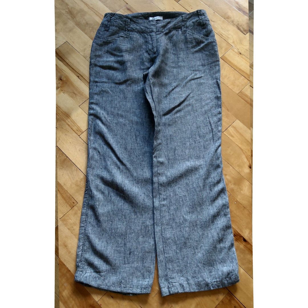 Vintage 100% Linen Pants Flared Baggy Minimalist y2k Vintage Size US 32 / EU 48 - 1 Thumbnail