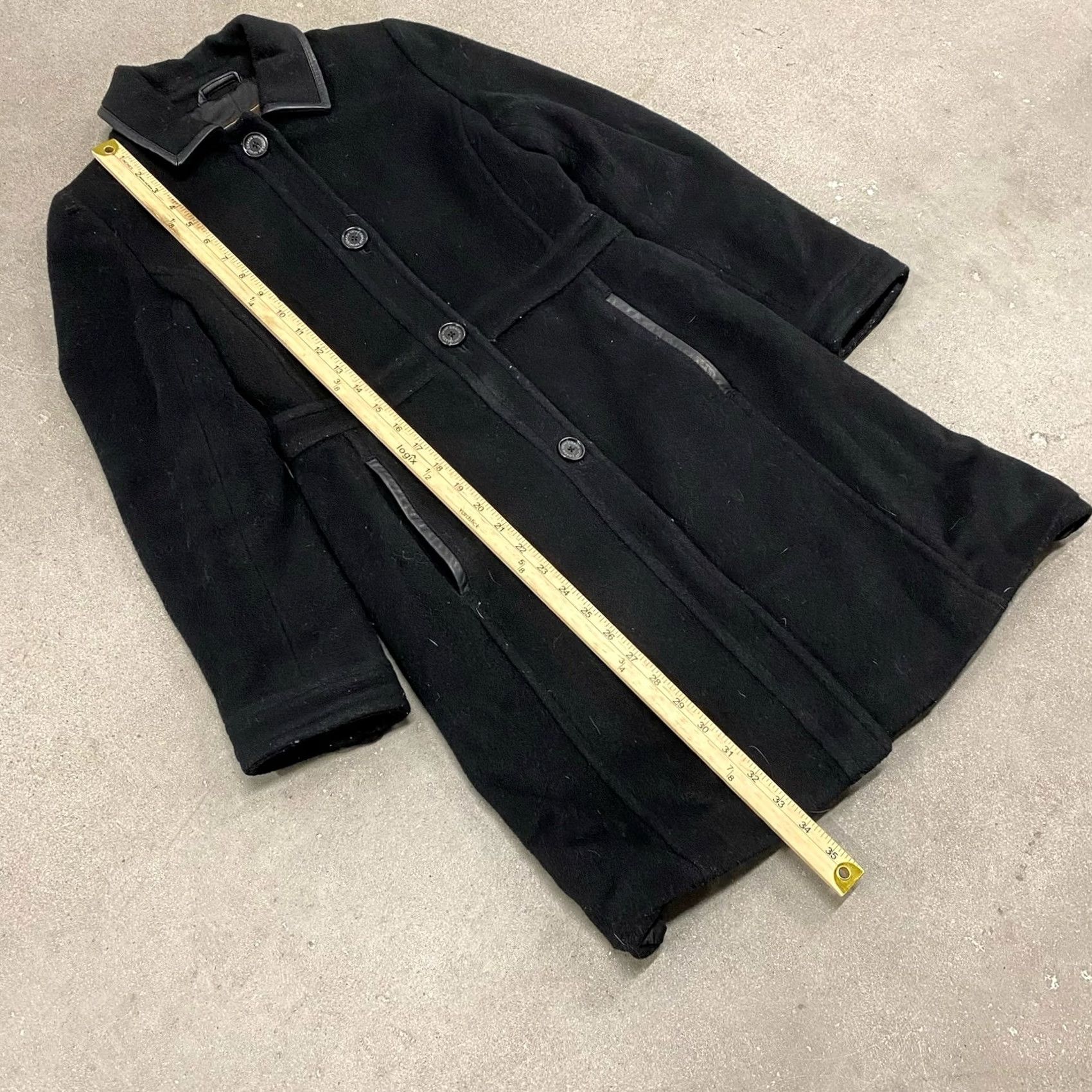Coach Coach Womens Coat Jacket Wool Button Up Trench Black S Wool Blend Button Front Lined Pockets Regular Size: S Womens Size S / US 4 / IT 40 - 4 Thumbnail