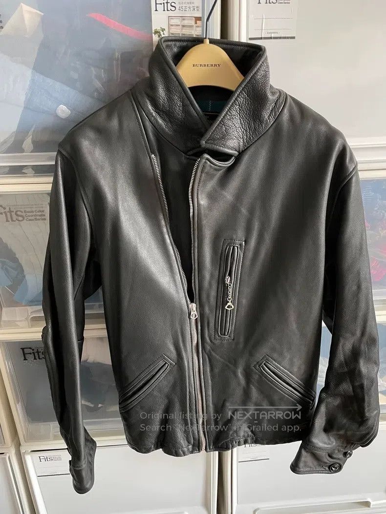 Neighborhood Neighborhood Black Leather Biker Jacket, L Size Size US L / EU 52-54 / 3 - 4 Thumbnail