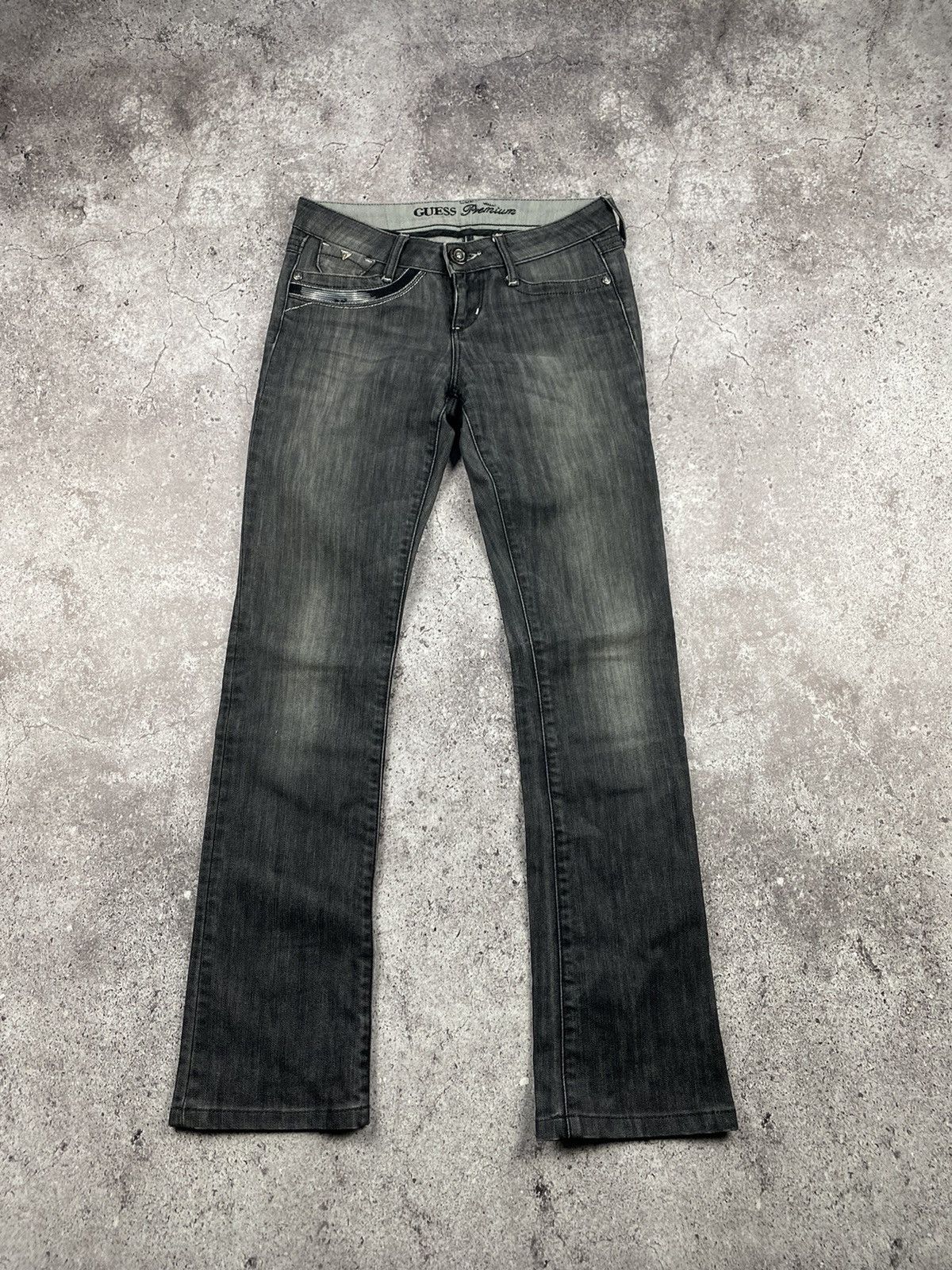 Guess × Japanese Brand × Vintage Crazy Vintage Y2K/2000s Grunge Cyber Goth Rise Guess Jeans! Size 28" / US 6 / IT 42 - 1 Thumbnail