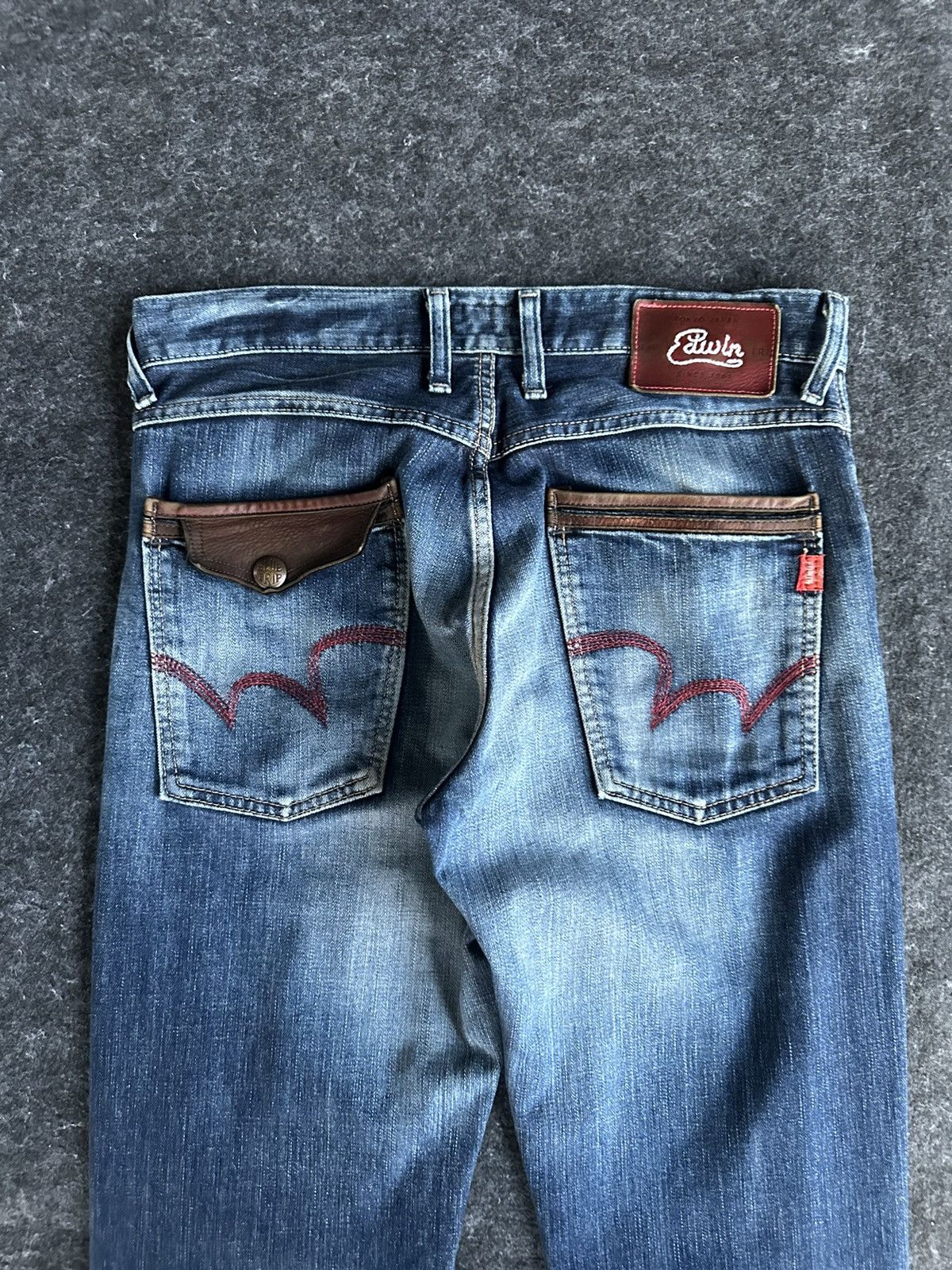 Edwin Vintage 90s Edwin Blue Trip Stone Washed Denim 30x29 D382 Size US 30 / EU 46 - 6 Thumbnail