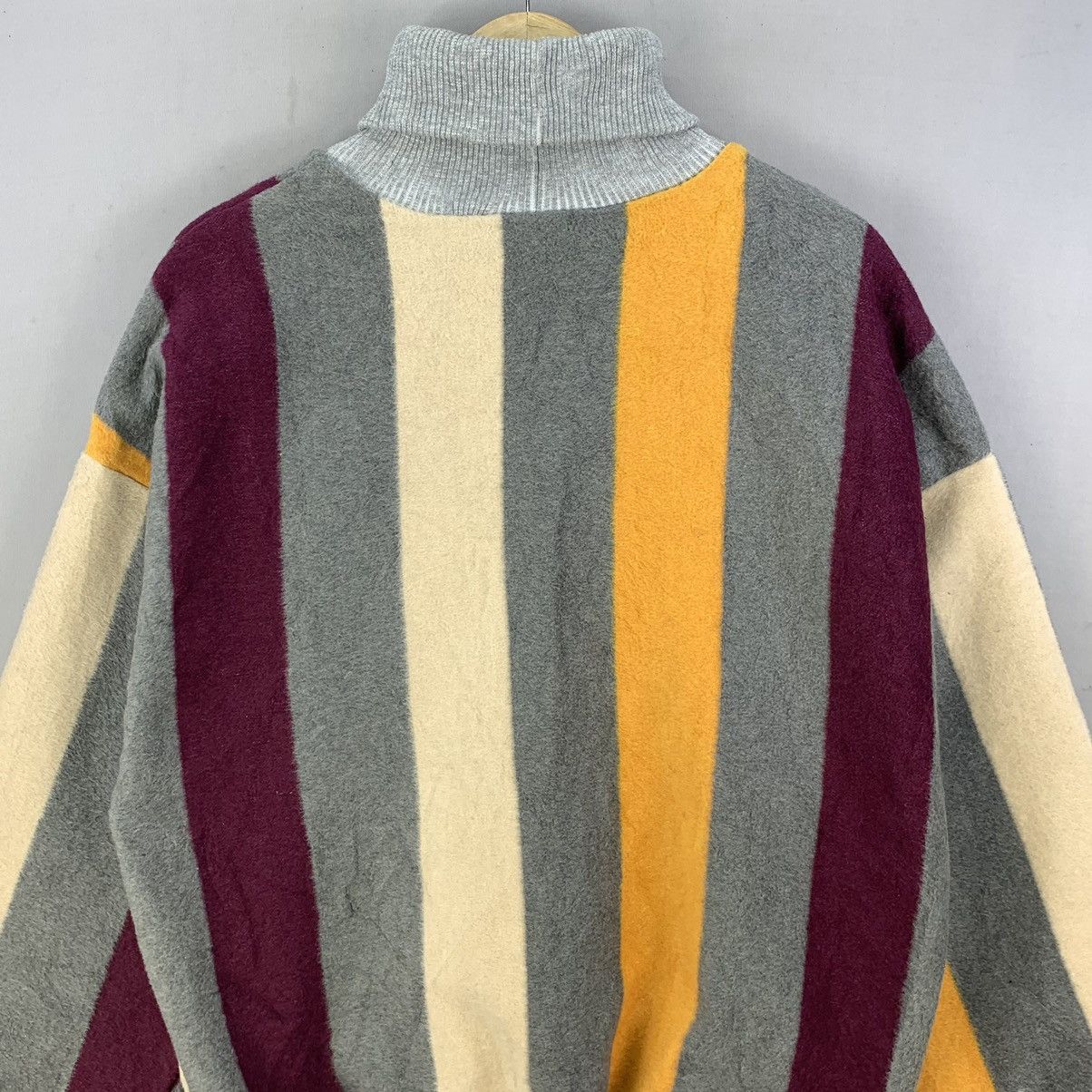 Japanese Brand Retro Colour Block Striped Turtleneck Coogi Style Sweater Size US XL / EU 56 / 4 - 6 Thumbnail