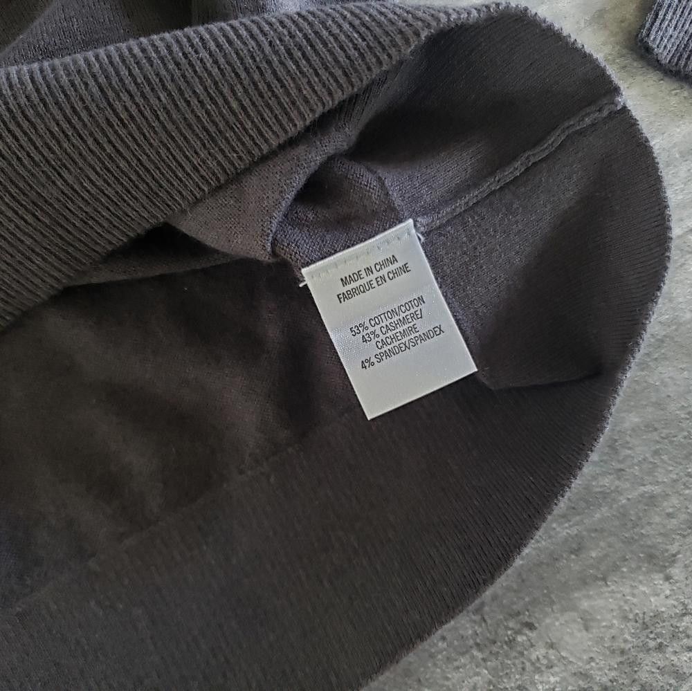 Theory Dark Grey Theory Cashmere Sweater Vneck Long Sleeve Size US L / EU 52-54 / 3 - 3 Thumbnail