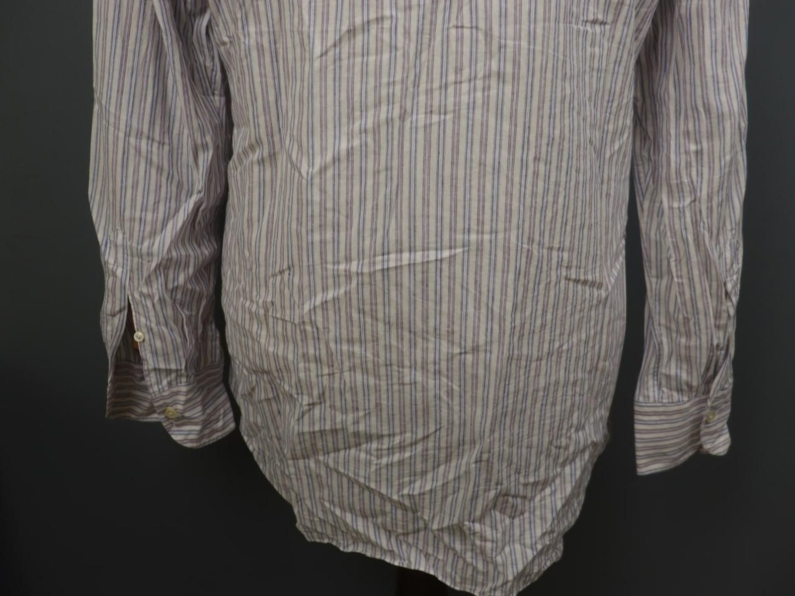 Emmett Emmett Multi Striped Cotton Collared Button-Up Shirt Size L Size US L / EU 52-54 / 3 - 6 Thumbnail