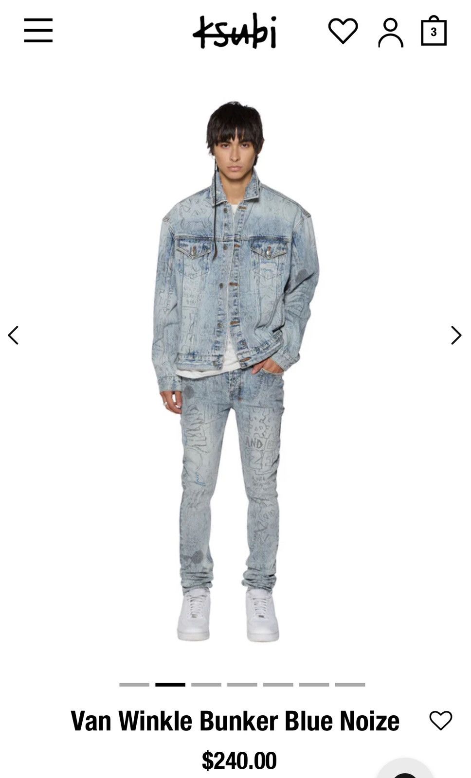 Ksubi Van Winkle Bunker Blue Noize Size US 32 / EU 48 - 13 Thumbnail