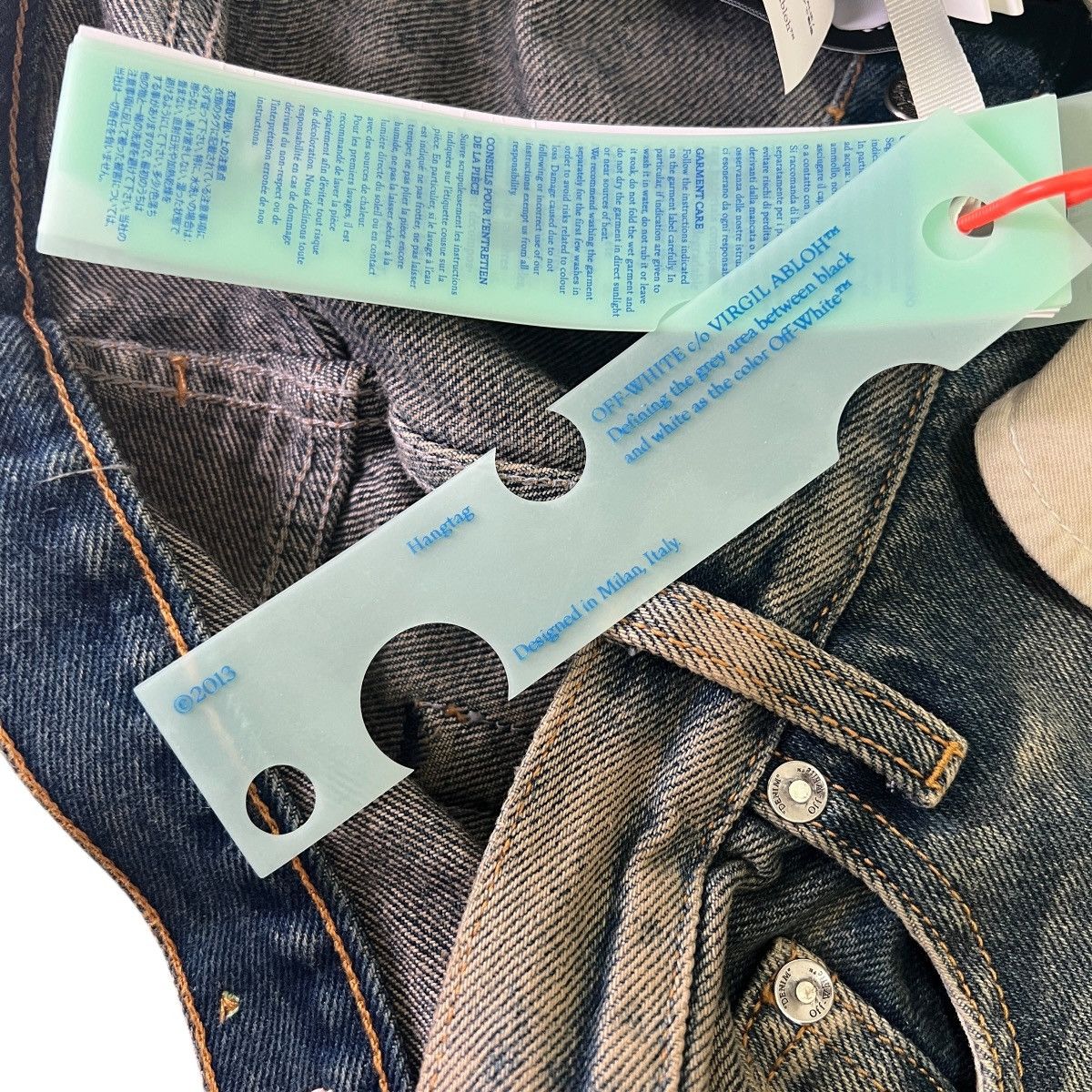 Off-White OFF-WHITE™ Diag Multi Logo Relax Slim Patchwork Denim Pants Size US 34 / EU 50 - 14 Thumbnail