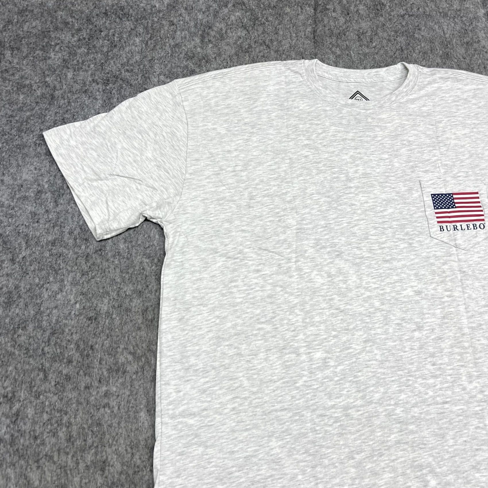 Vintage Burlebo Shirt Mens 2XL Gray Party Like W Reagan JFK Flag Pocket Tee USA Casual Size US XXL / EU 58 / 5 - 7 Thumbnail