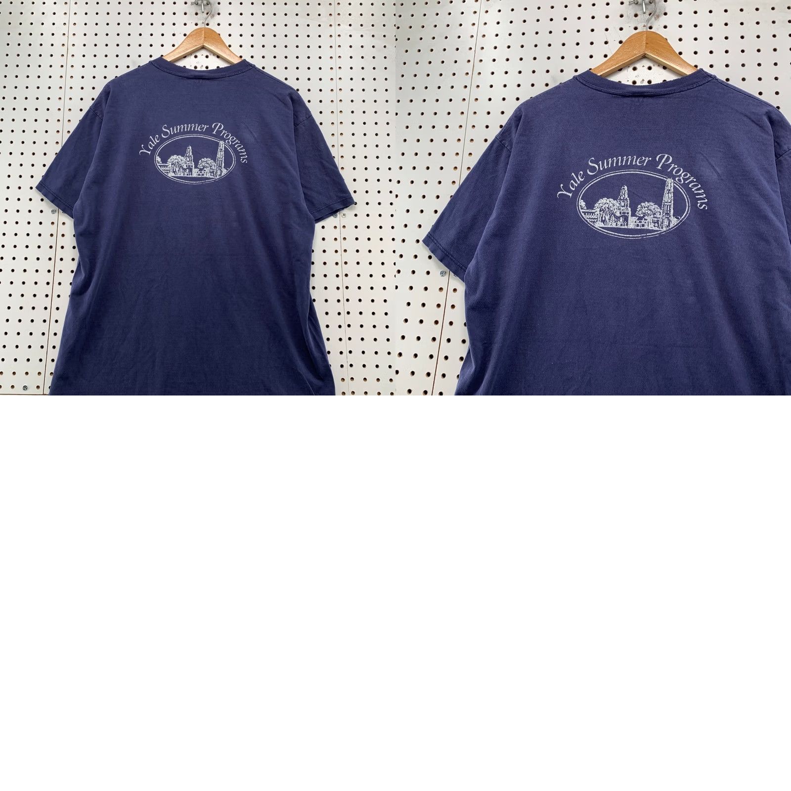 Russell Athletic VINTAGE Russell Athletic T Shirt Mens XL Navy Blue 90s Yale University Campus Skyline Graphic Print 1990s Collegiate Summer Programs Mens Size US XL / EU 56 / 4 - 9 Thumbnail