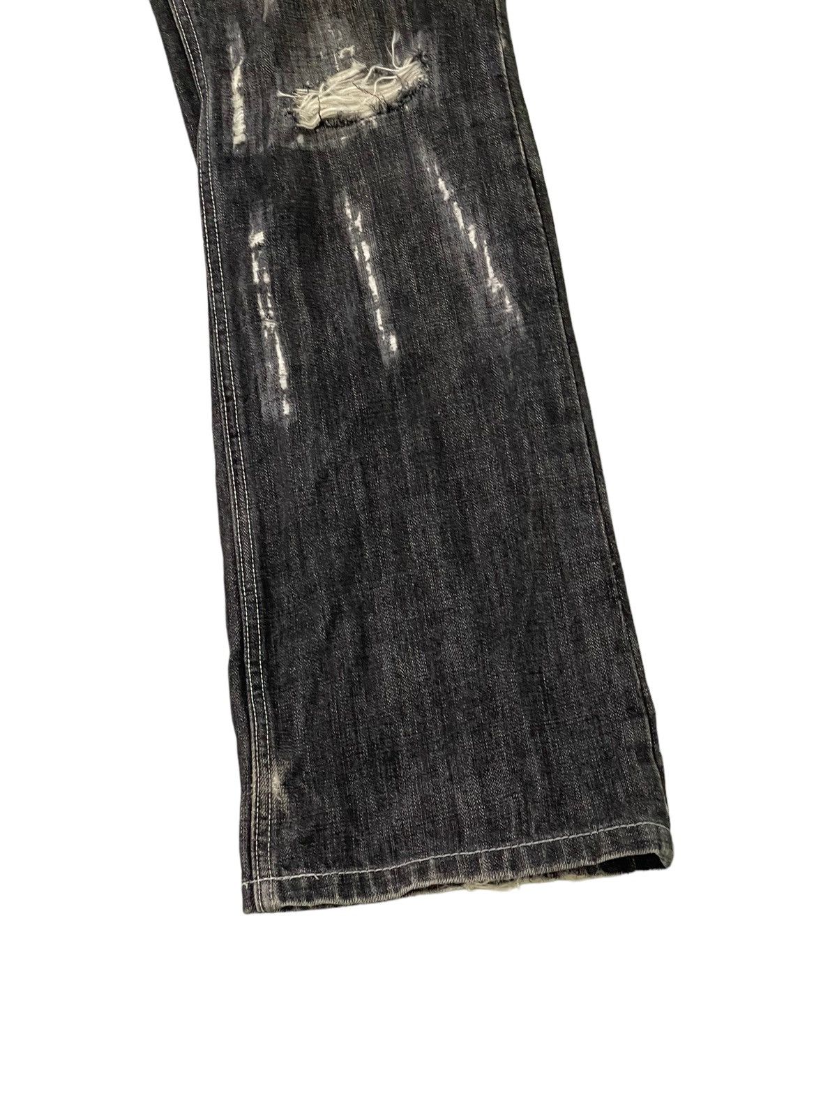 Japanese Brand Flare Jeans High Street Japan Faded Distress Boot Cut 6🟦4 Size US 33 - 4 Thumbnail