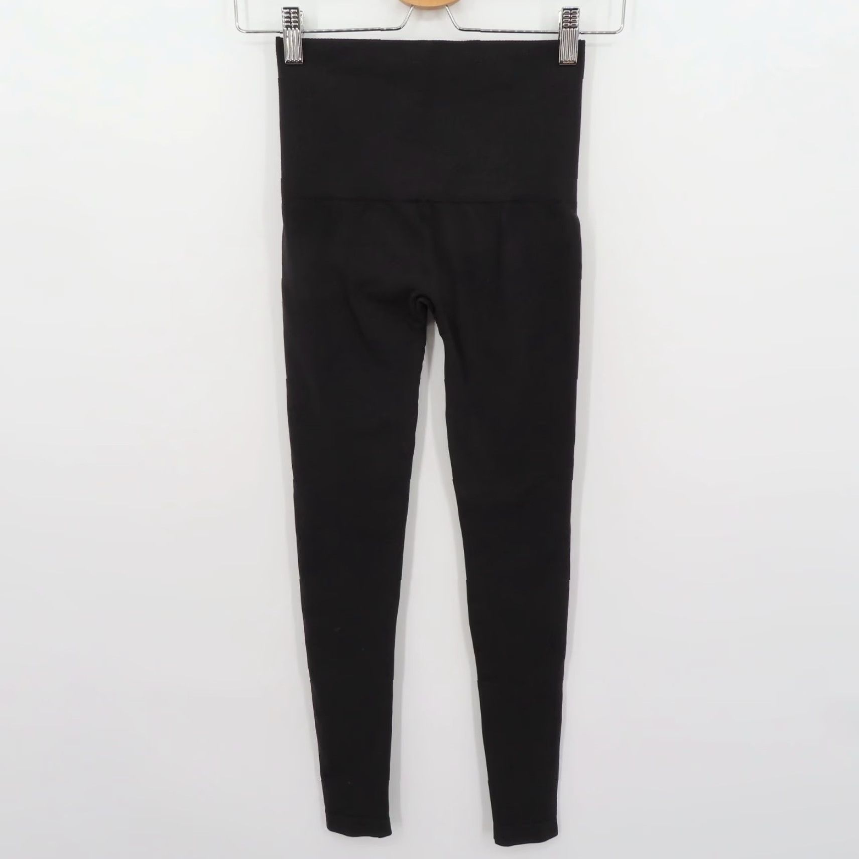Spanx VINTAGE Assets Spanx Women Small Solid Black High Waist Leggings Pull On Casual Pants Size 28" / US 6 / IT 42 - 7 Thumbnail