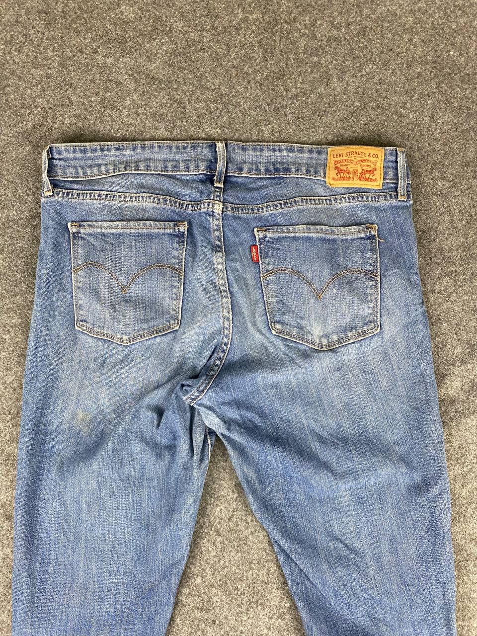 Levi's levis 711 skinny distressed denim nice design Size 35" - 2 Thumbnail