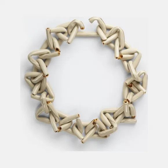 Bottega Veneta o1bcso1str0725 Size: OS / Fold Ring in Beige Size ONE SIZE - 1 Preview