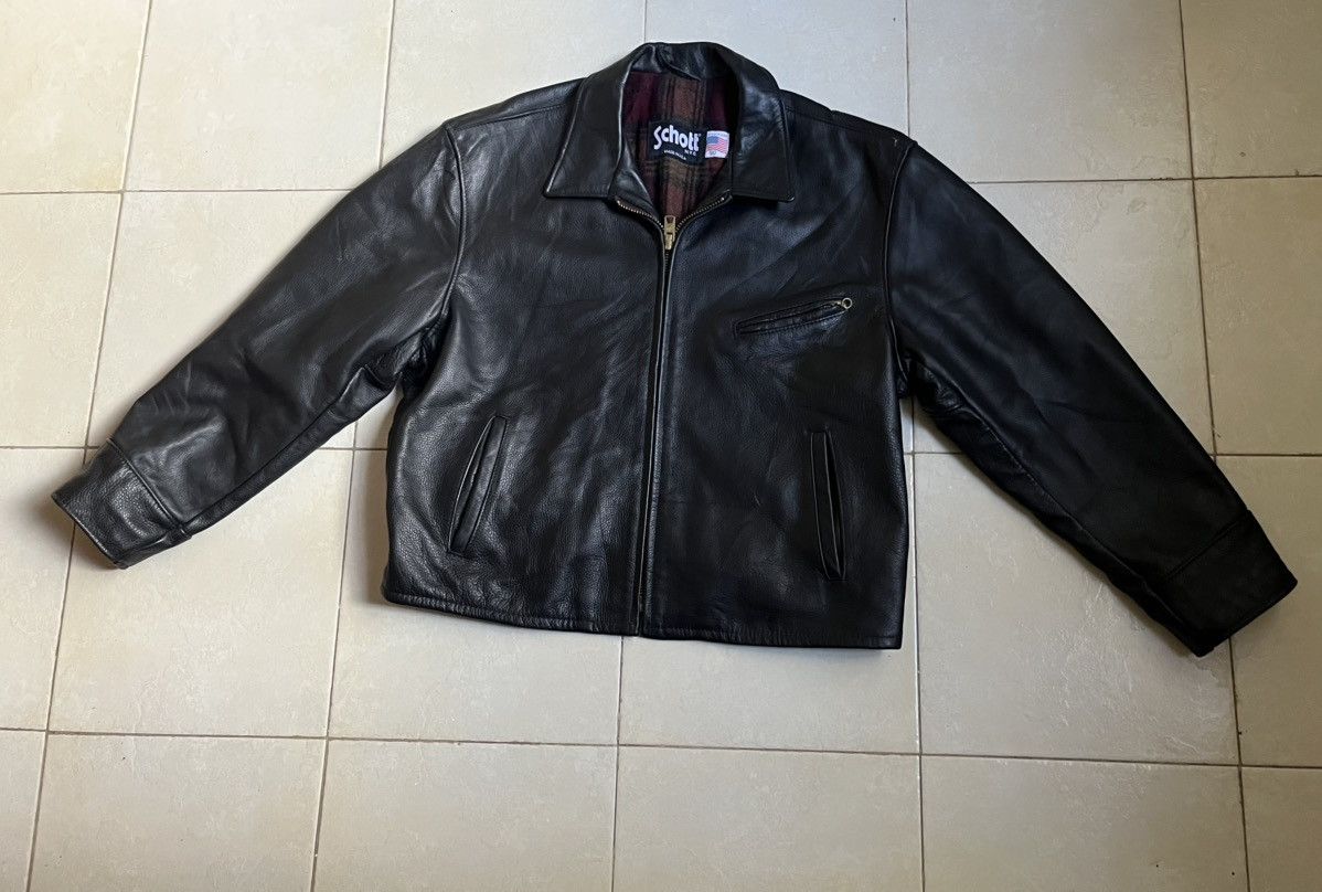 Schott × Vintage Vintage 90s Schott At101 single riders leather