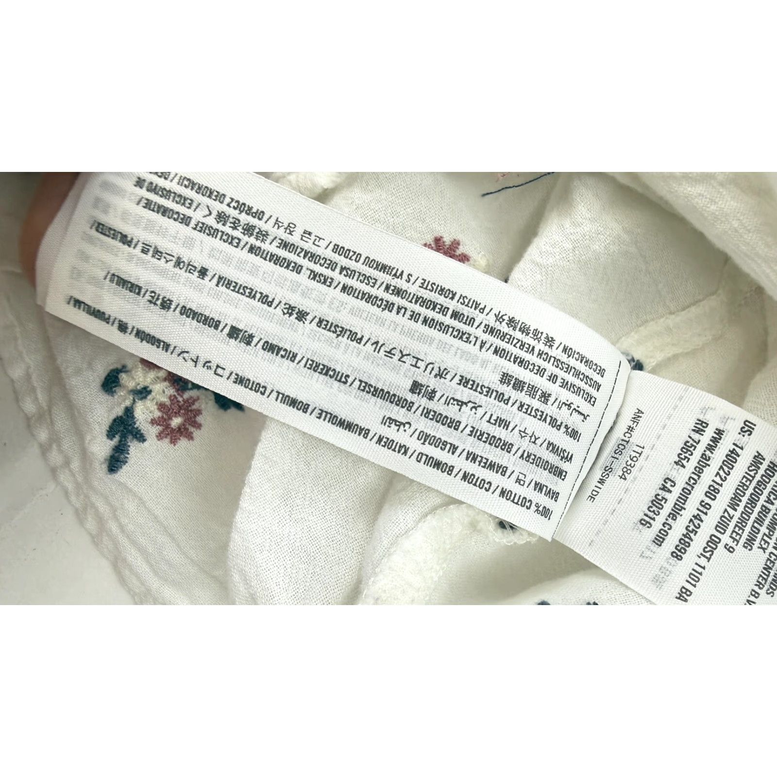 Abercrombie & Fitch Abercrombie & Fitch Tank Womens Small White Floral Embroidered Cami Tank Size S / US 4 / IT 40 - 5 Thumbnail