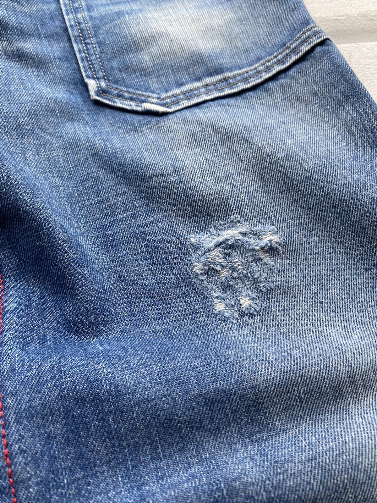 Diesel × Vintage 🔥Diesel Distressed Dirty Flared Bootcut Bell Blue Jeans y2k Size 32" / US 10 / IT 46 - 20 Thumbnail