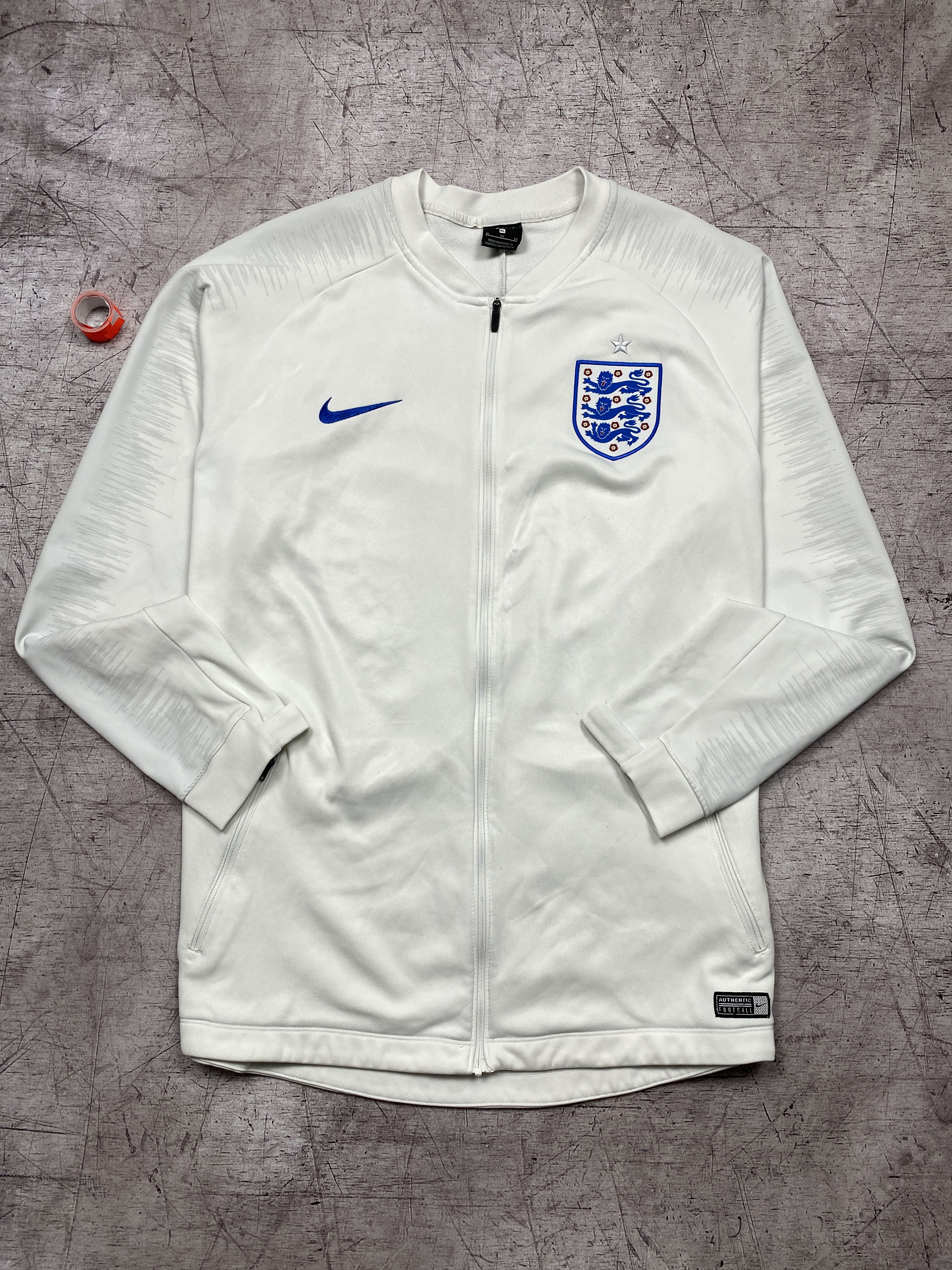 Nike × Vintage Nike England Vintage Mens Track Top Bomber Jacket Size US XL / EU 56 / 4 - 1 Thumbnail