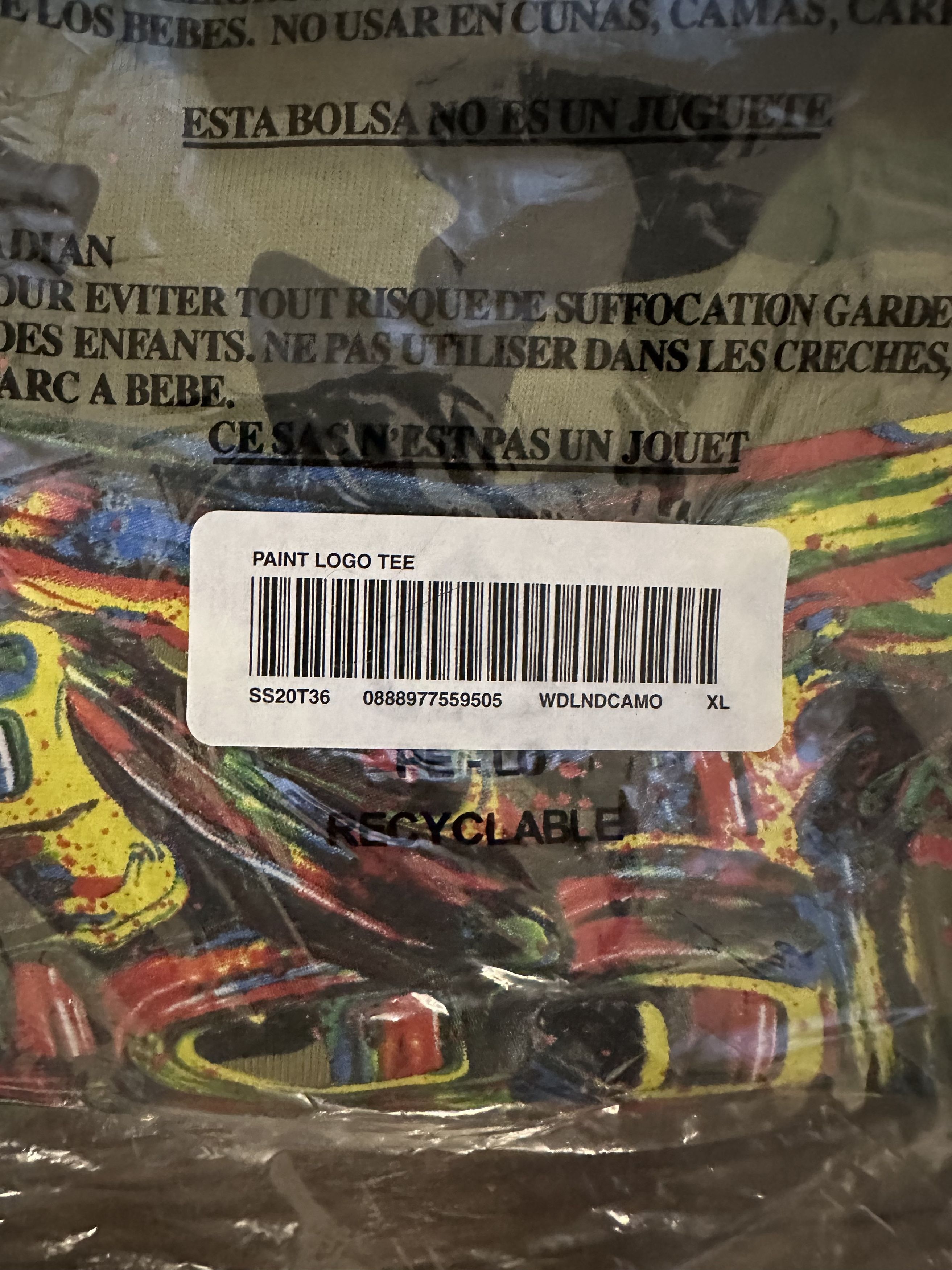 Supreme Supreme Paint Logo Tee SS20 Size US XL / EU 56 / 4 - 4 Thumbnail