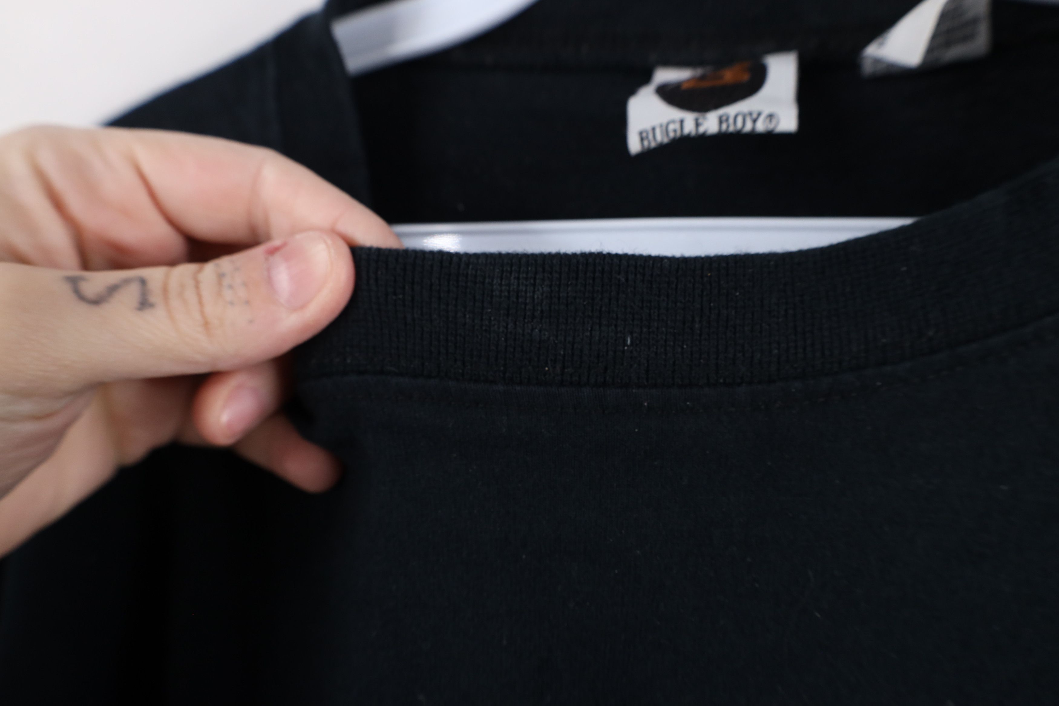 Vintage Vintage 90s Streetwear Long Sleeve T-Shirt Black Cotton Size US XXL / EU 58 / 5 - 6 Thumbnail