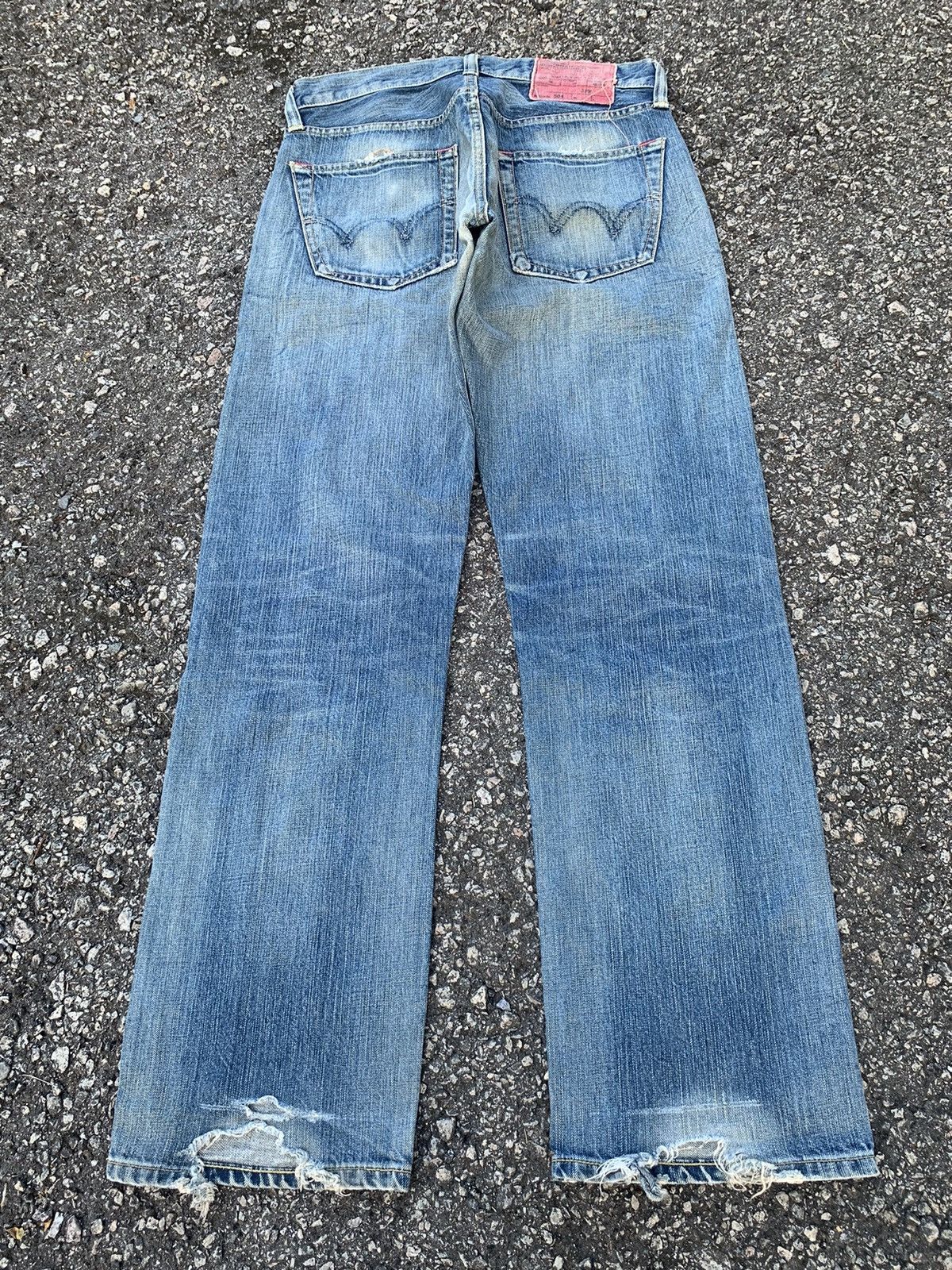 Kapital VINTAGE EDWIN 504 JAPANESE FADED & RUSTY DISTRESSED DENIM Size US 32 / EU 48 - 4 Thumbnail