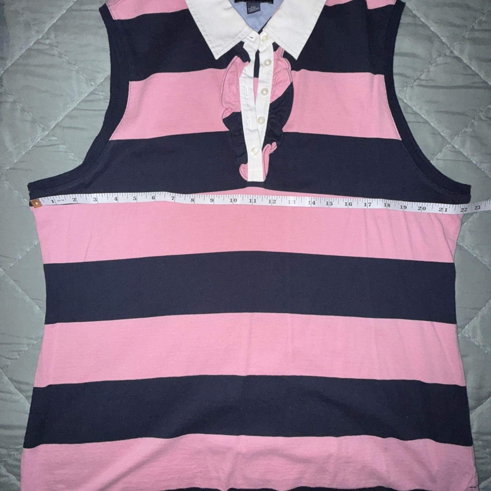 Tommy Hilfiger Tommy Hilfiger Women’s Sleeveless Colorblock Ruffled Sz XXL Size XXL / US 16-18 / IT 52-54 - 10 Thumbnail