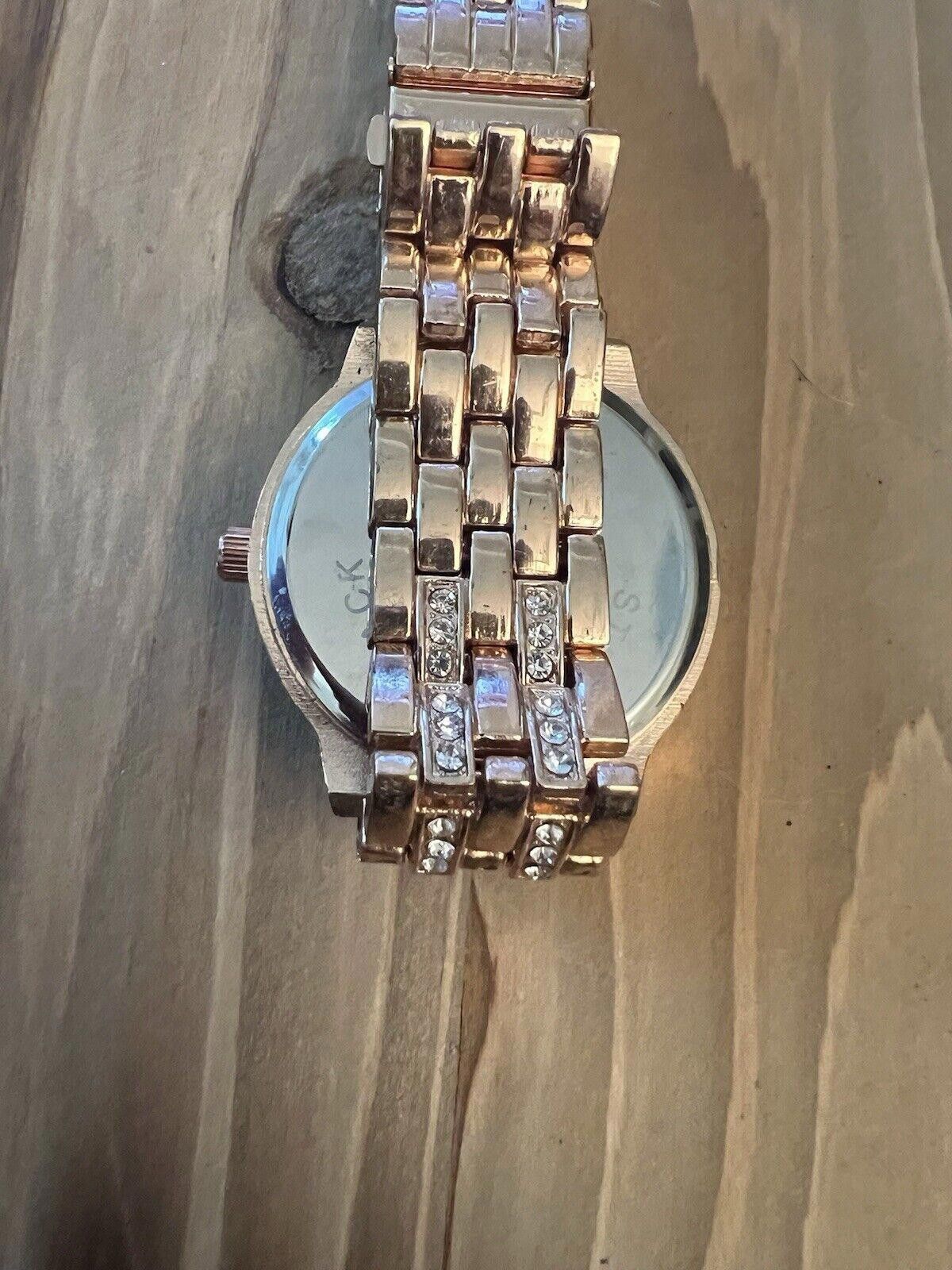 Geneva Geneva Ladies Watch Rose Gold Tone New Battery Size ONE SIZE - 4 Thumbnail