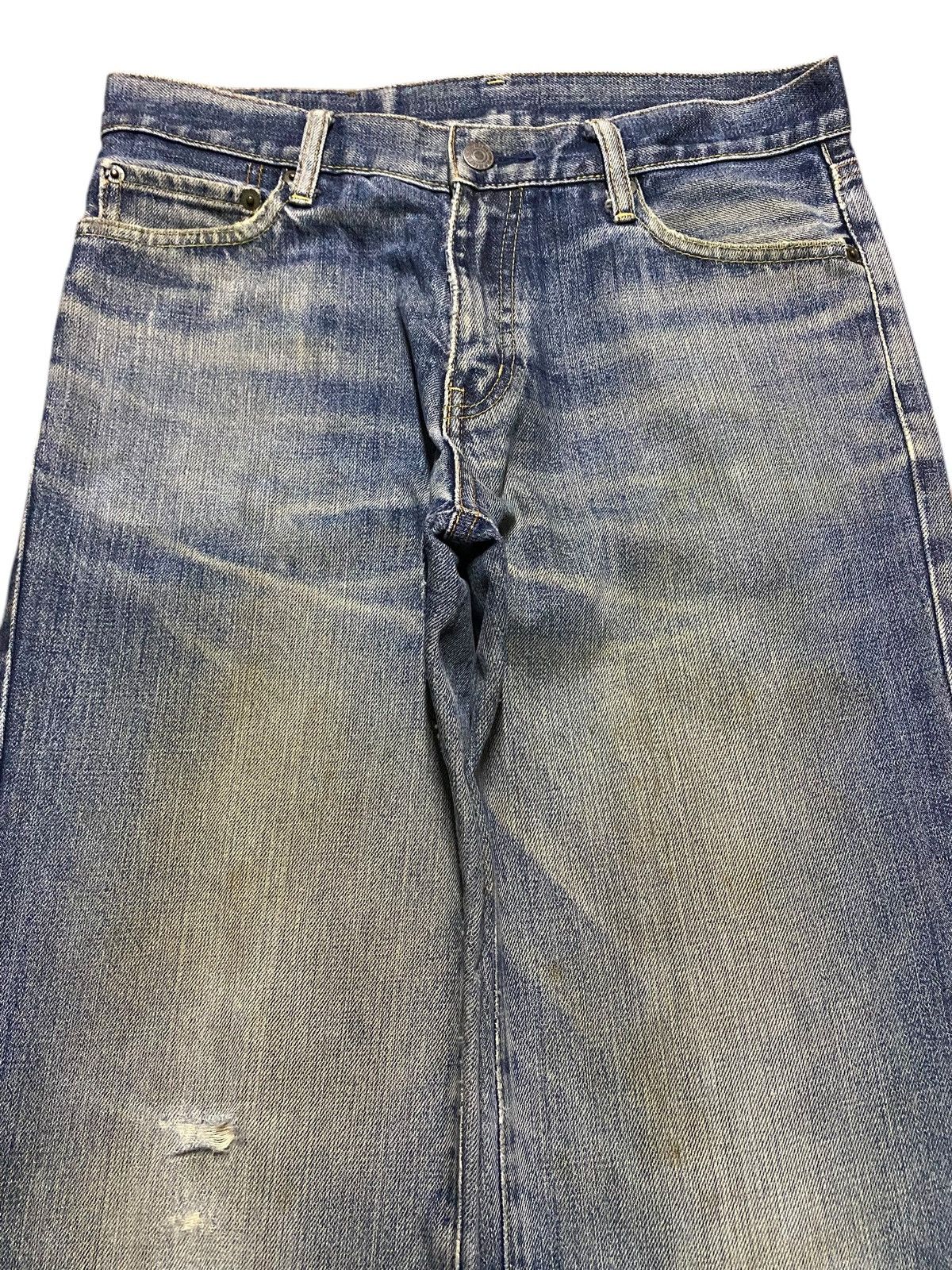 Japanese Brand Vintage Uniqlo S002 Mud Wash Distressed Loose Jean Size US 31 - 3 Thumbnail