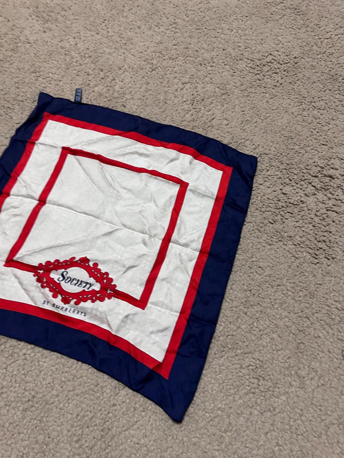 Burberry Vintage Society Burberrys Silk Neckerchief Neck Scarf 17.5 Size ONE SIZE - 4 Thumbnail