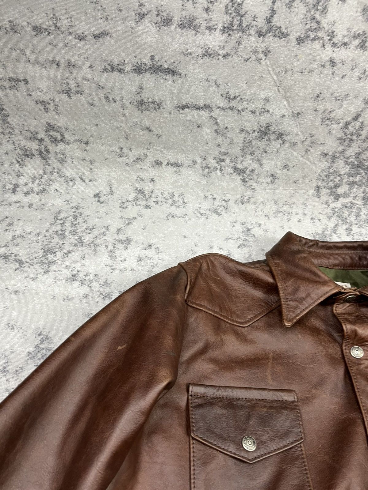 Aero Leathers Leather jacket brown Size US XL / EU 56 / 4 - 8 Thumbnail