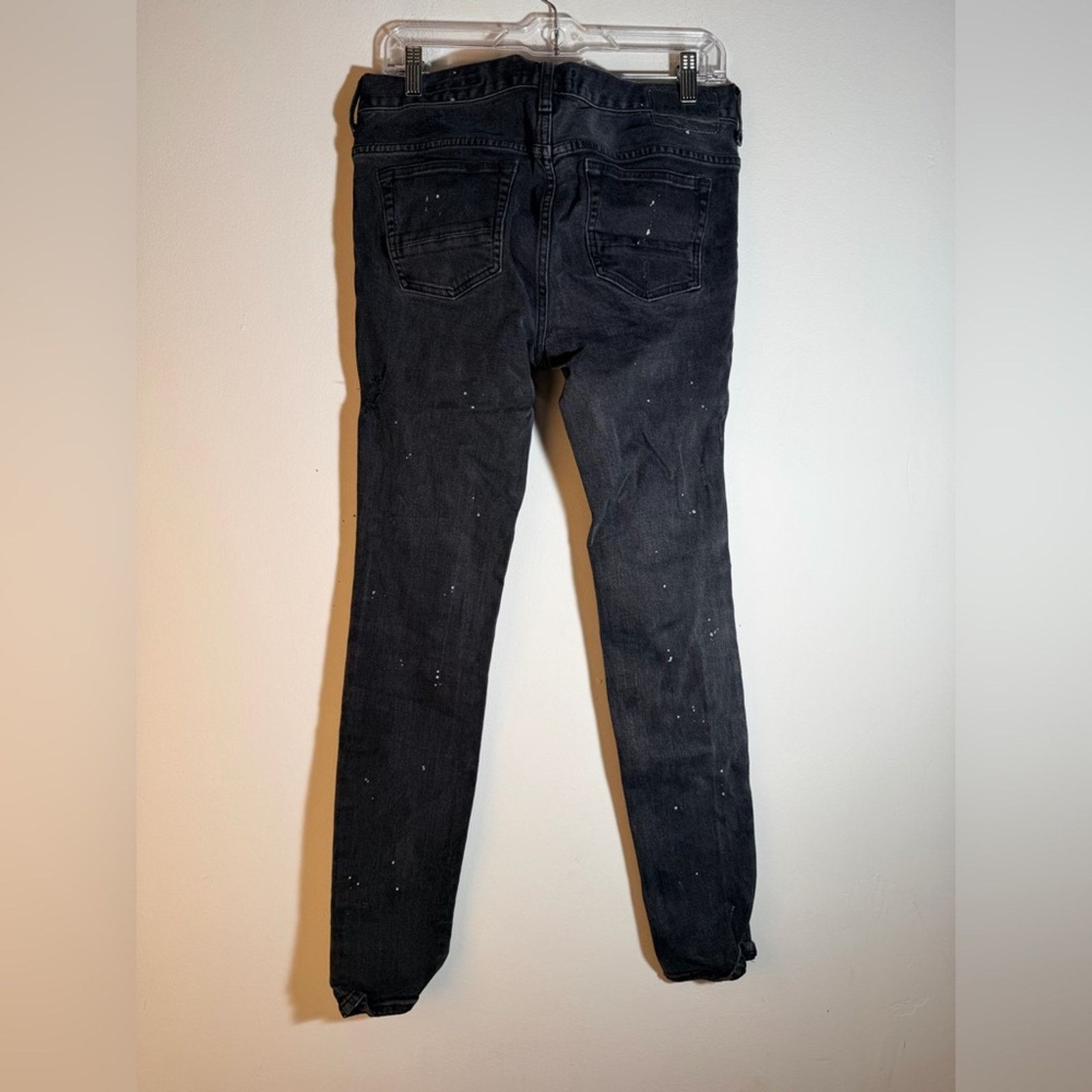 Pacsun PACSUN Stacked Skinny Black Distressed Jeans Size US 30 / EU 46 - 5 Thumbnail
