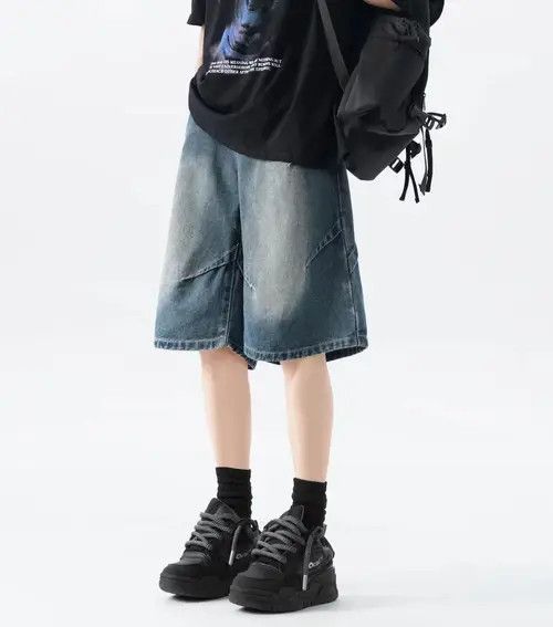 Japanese Brand Mitsui x aoka Street Hip Hop Vintage Loose Fit Denim Shorts Size US 32 / EU 48 - 1 Thumbnail