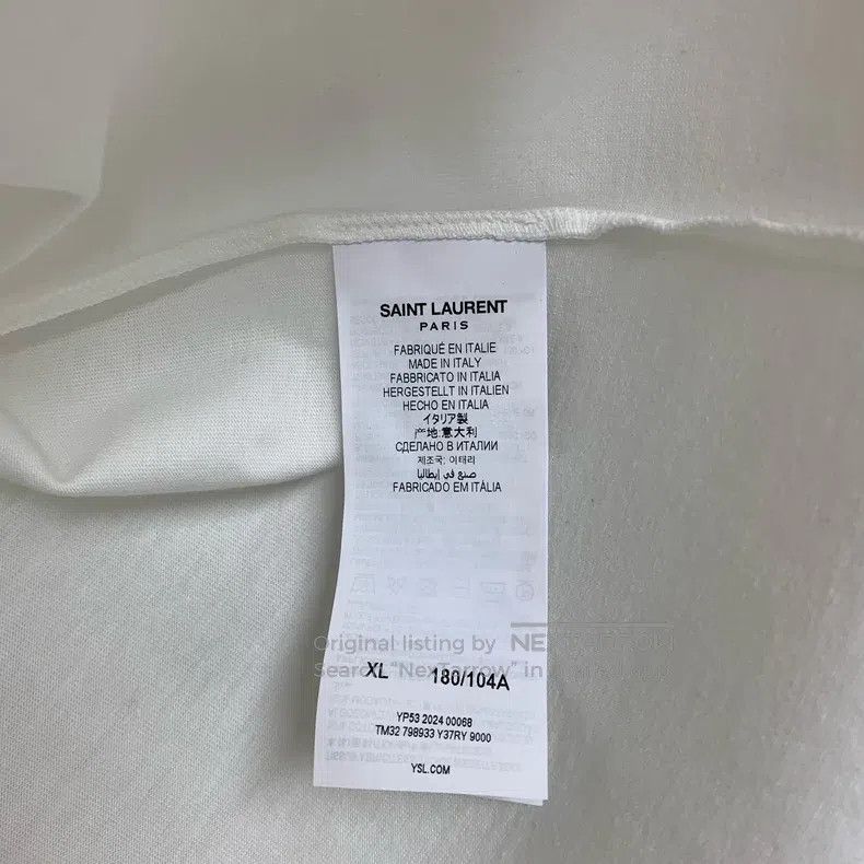 Saint Laurent Paris Saint Laurent Paris Solid Color Logo Patch Round Neck Shor Size US XL / EU 56 / 4 - 6 Thumbnail