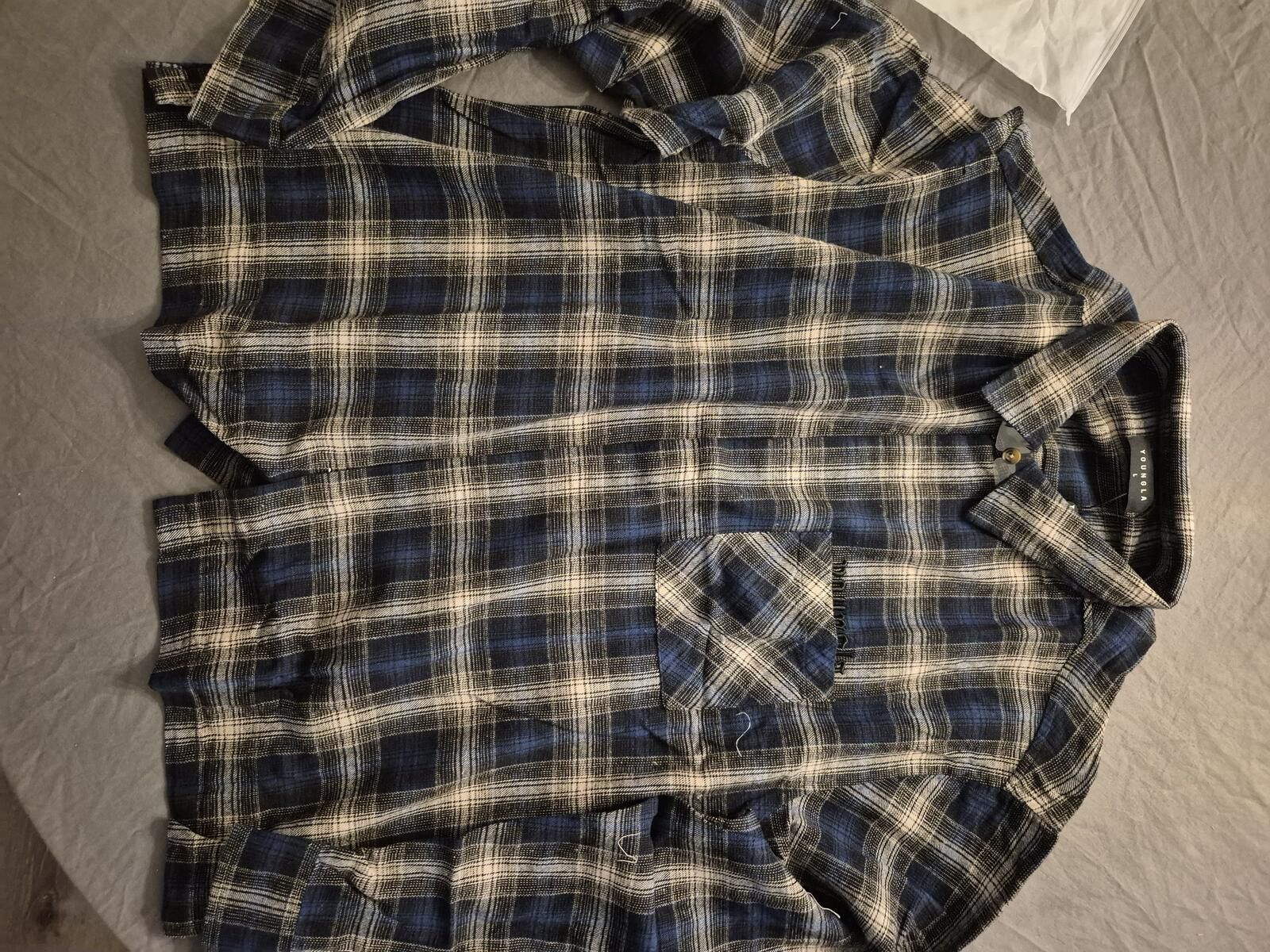 YoungLA YoungLA Mens Button Up Plaid Shirt BNWT Size US L / EU 52-54 / 3 - 1 Thumbnail