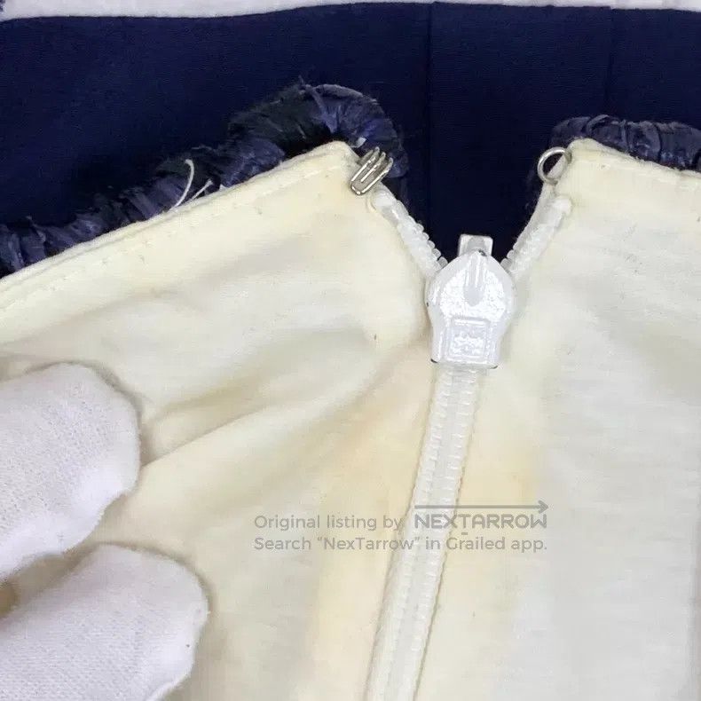 Chanel Chanel Blue and white color-blocked lace pleated design mu Size XXS / US 00 / IT 34 - 9 Thumbnail