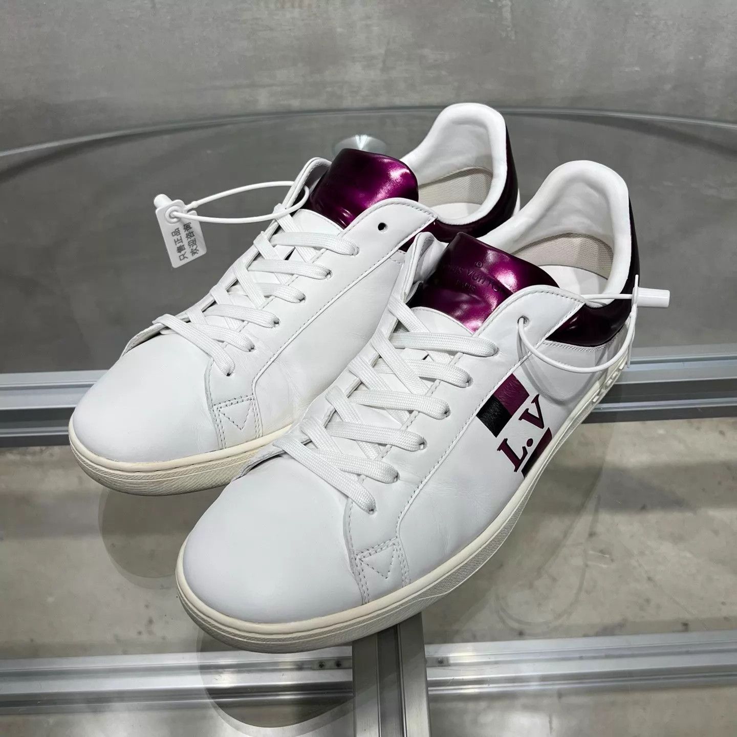Louis Vuitton LV White Purple Monogram Sneaker UK6.5 (40.5) Size US 7.5 / EU 40-41 - 2 Thumbnail