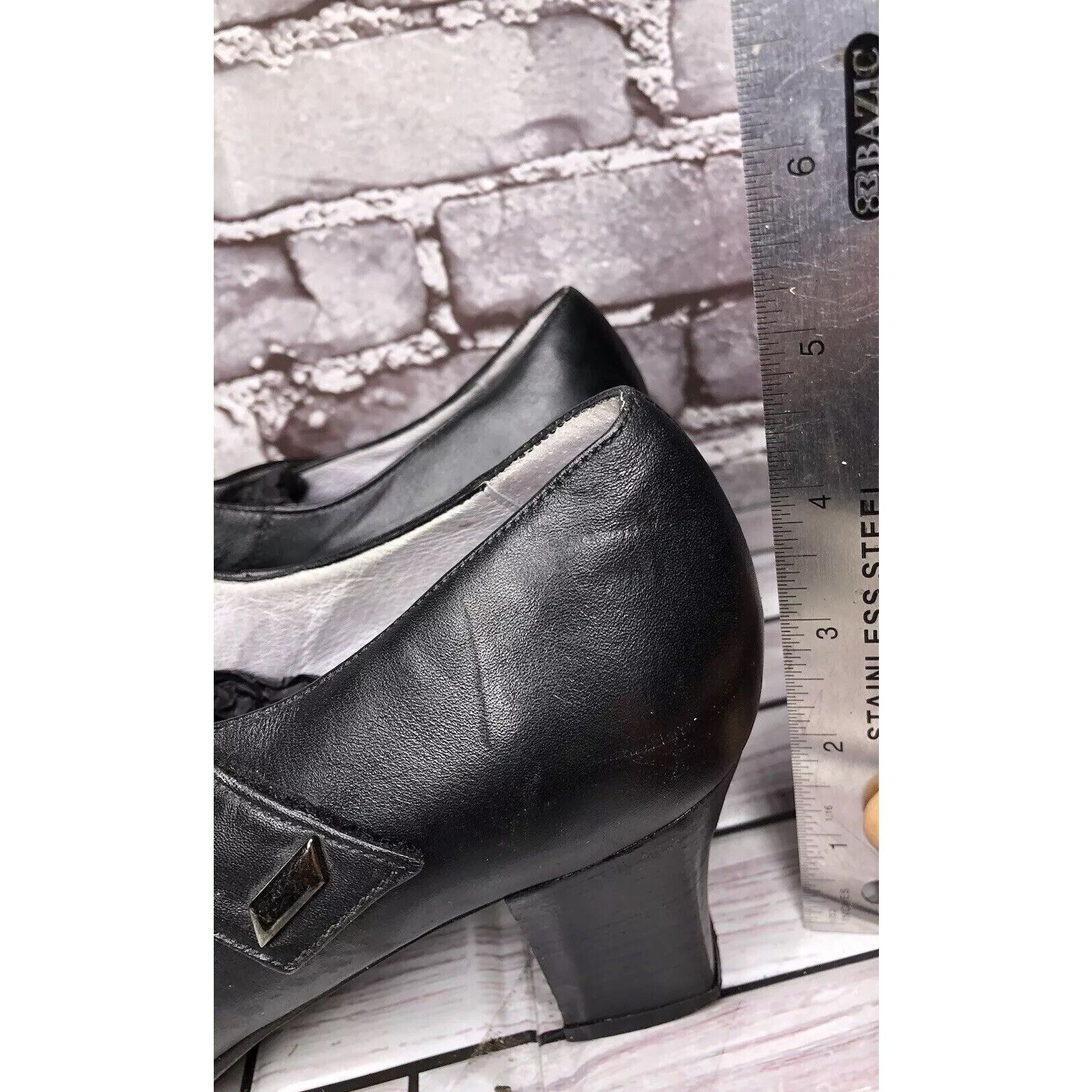 Beautiful Ful BeautiFeel Black Leather MaryJane Comfort Casual Pump Heels Size US 8.5 / IT 38.5 - 18 Thumbnail