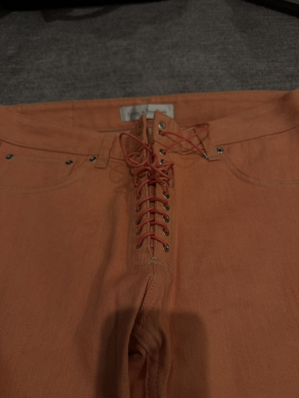 Ludovic De Saint Sernin Ludovic de Saint Sernin Pink Lace-Up Jeans Size US 30 / EU 46 - 3 Thumbnail