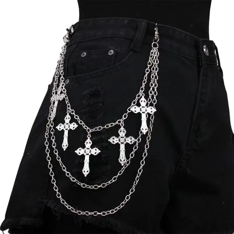 Jewelry Multi-layer Cross Pants Chain Size ONE SIZE - 2 Thumbnail