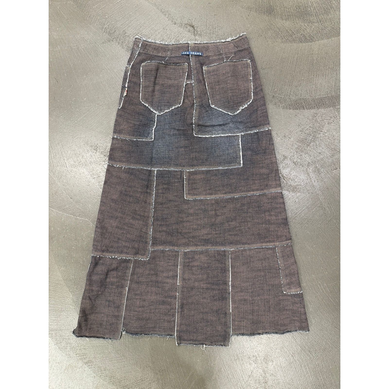 Jean Paul Gaultier 2000s Jean Paul Gaultier denim patchwork set top long skirt Size 29" - 7 Thumbnail