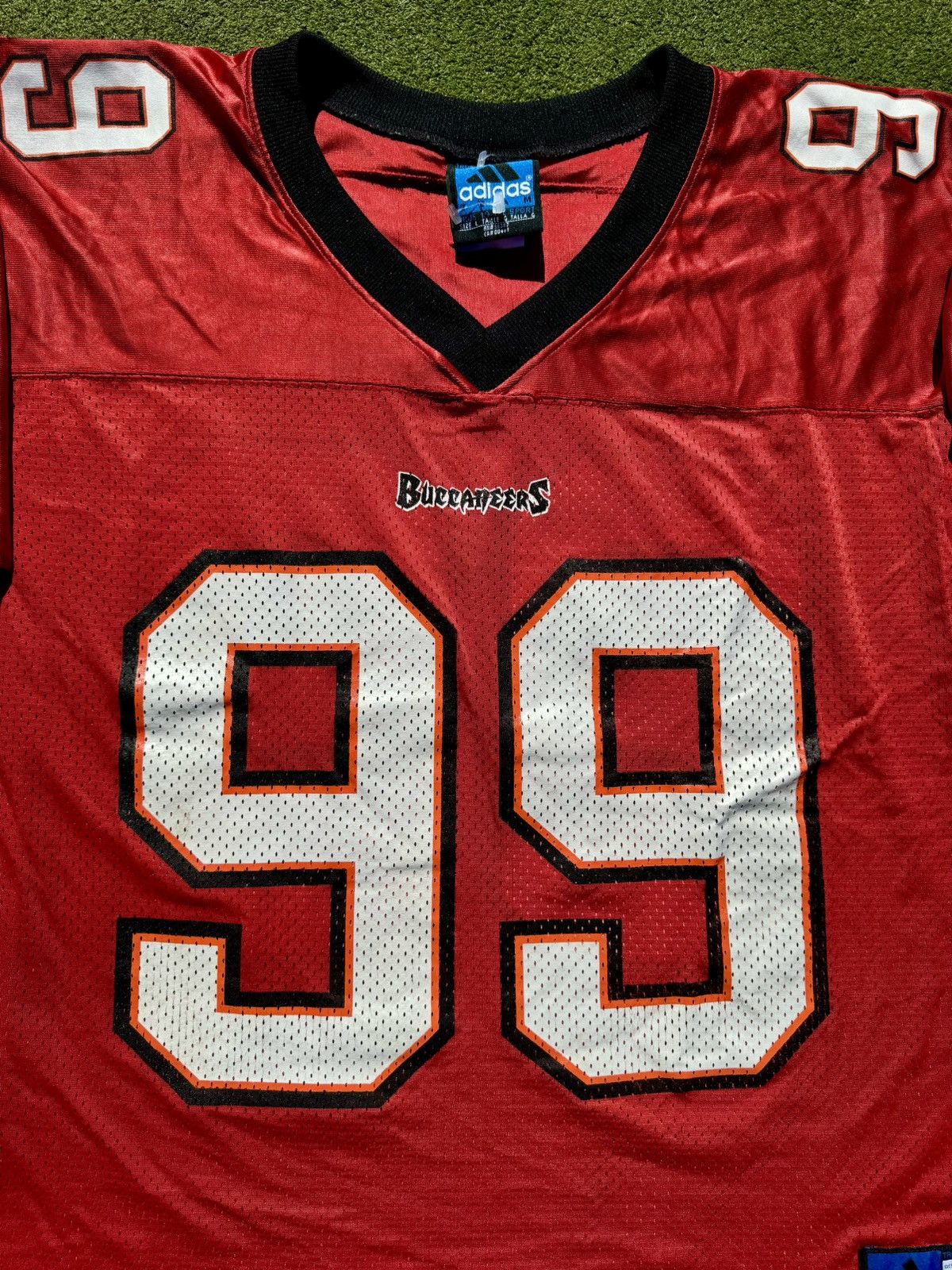 Adidas × NFL × Vintage 1998 Tampa Bay Buccaneers Warren Sapp Vintage Adidas Jersey Size US L / EU 52-54 / 3 - 3 Thumbnail