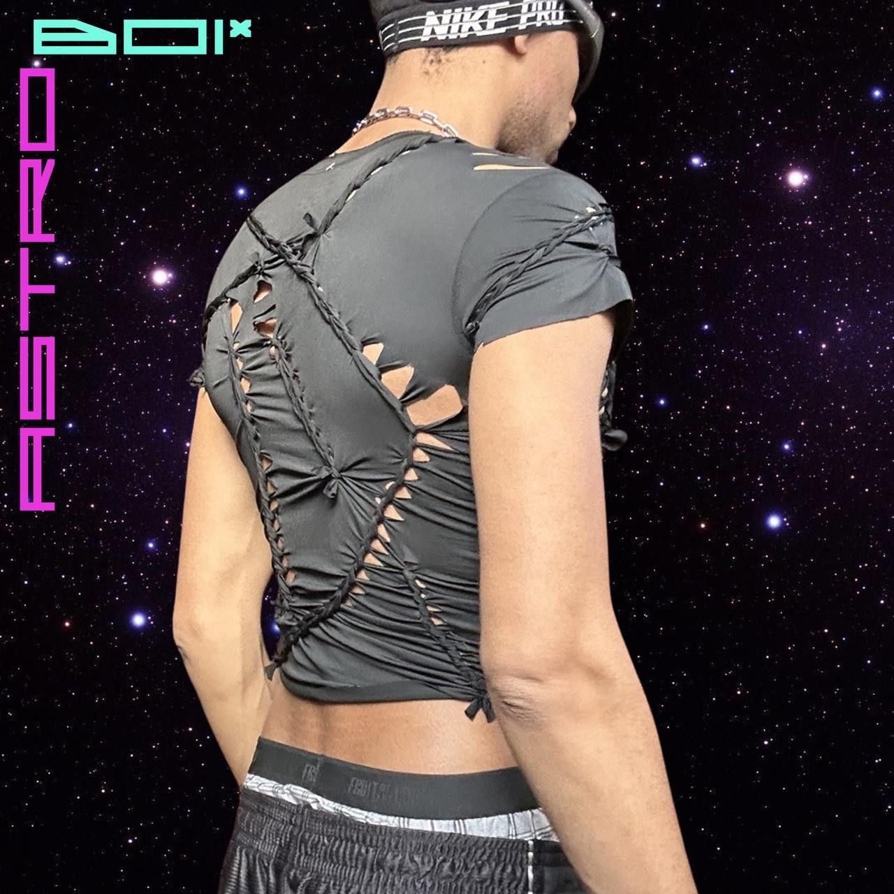 Designer ASTROBOI*'Barley There'Black Braided Compression Top-Medium Size US L / EU 52-54 / 3 - 7 Thumbnail