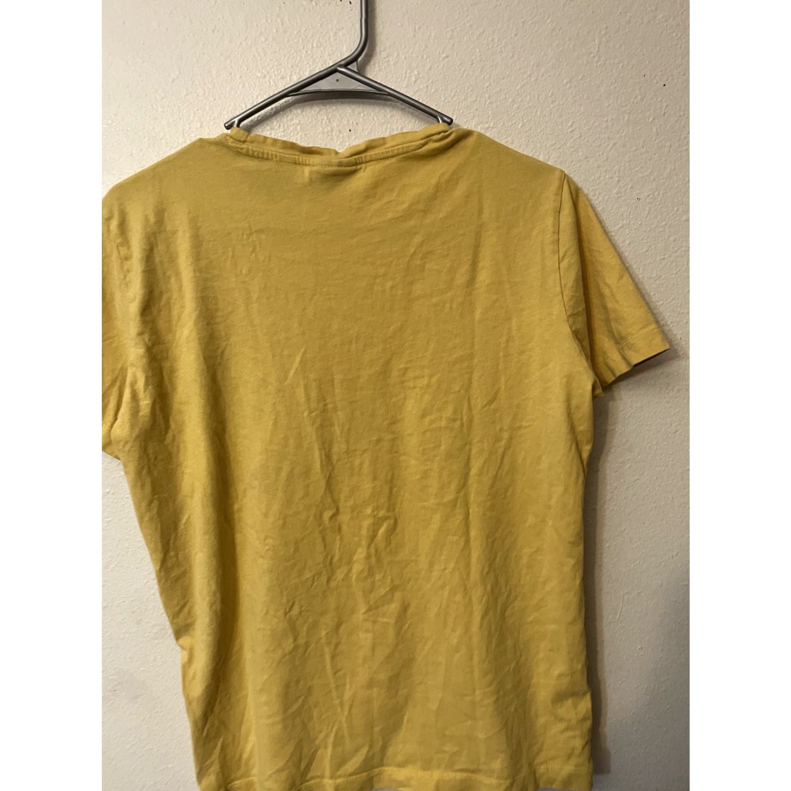 Vintage MNG Man T-Shirt Medium Yellow Slim Fit Solid Cotton Shirt Mens Size US M / EU 48-50 / 2 - 2 Thumbnail